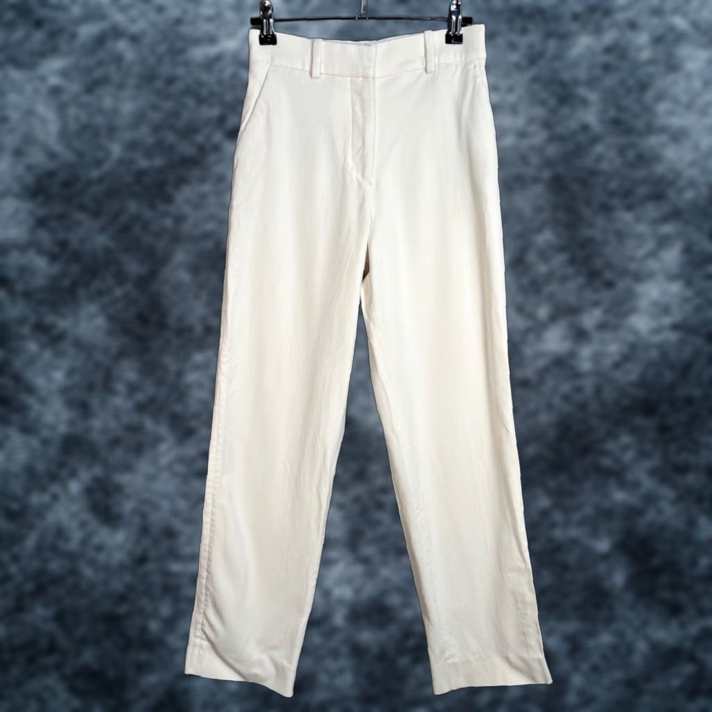 Cos COS Womens High-Waisted White Chino Pants Straight Leg Size 2 Size 26" / US 2 / IT 38 - 1 Thumbnail
