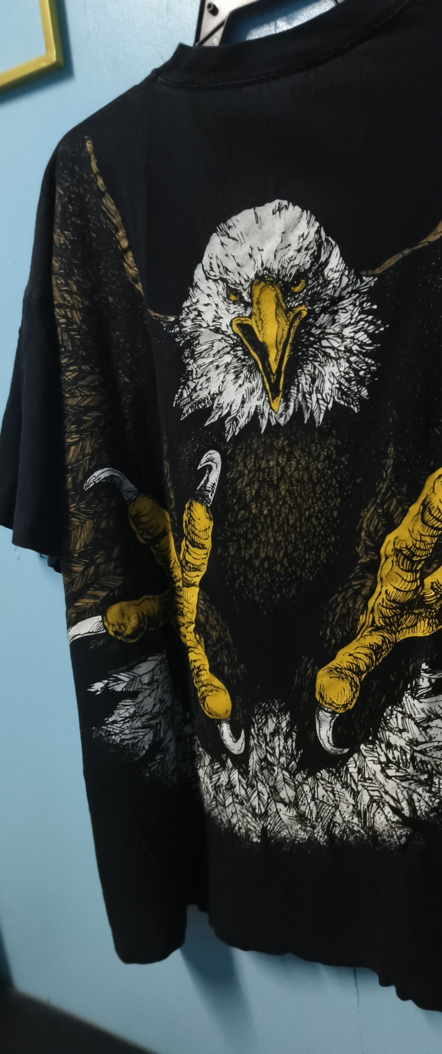 Japanese Brand Vtg 90s Overprint Eagles like Harley Davidson tees Size US XXL / EU 58 / 5 - 5 Thumbnail