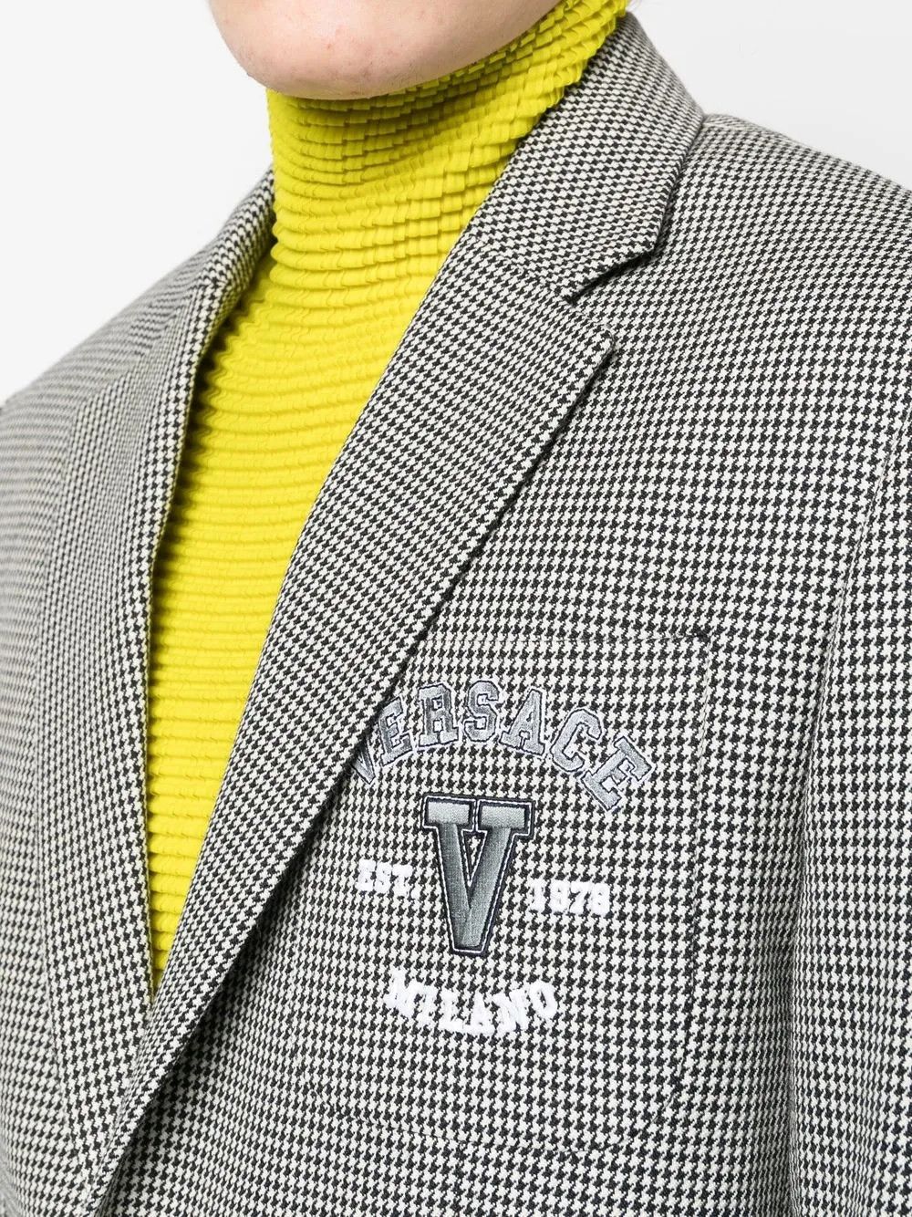 Versace o1y0425 Logo Blazer in Black/White Size US M / EU 48-50 / 2 - 2 Thumbnail