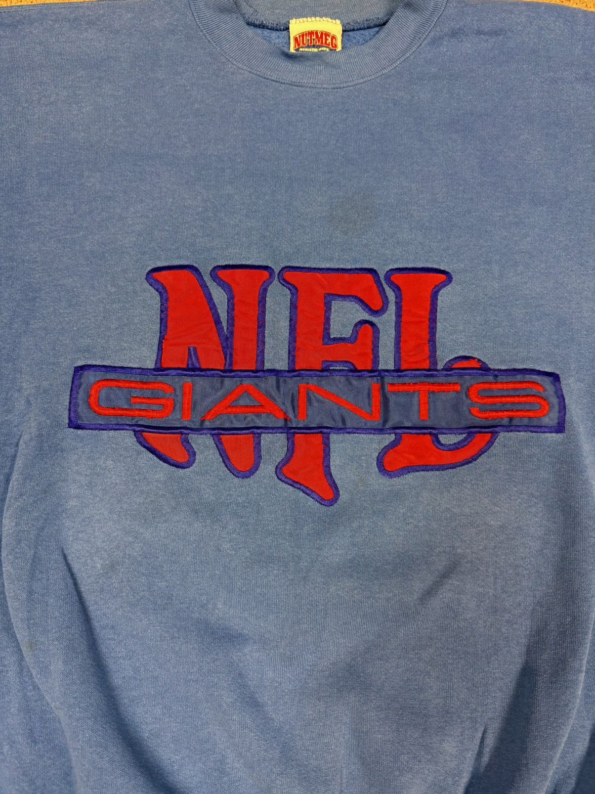 Nutmeg Vintage 1990’s New York Giants Nutmeg Embroidered Crew Neck Size US XL / EU 56 / 4 - 2 Thumbnail