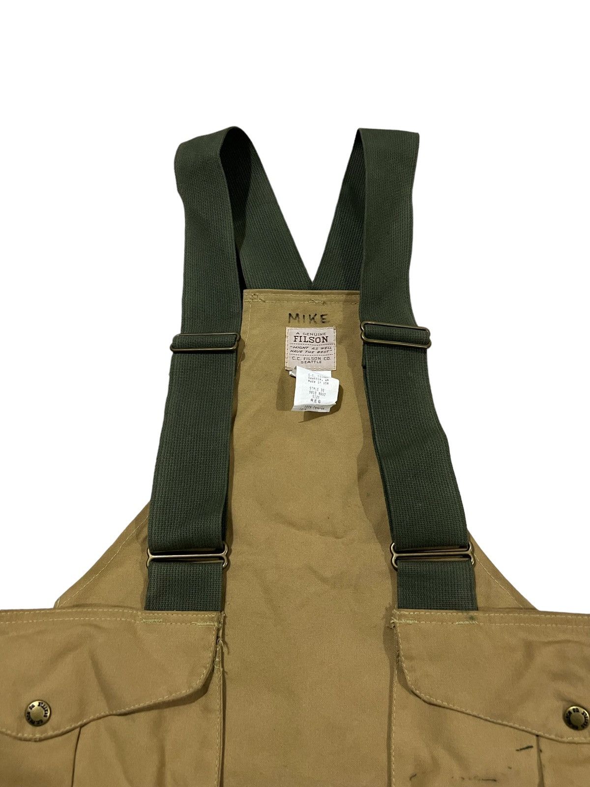 Filson RARE🔥OG Filson 🇺🇸 Tin Cloth Game Bag Waxed Vest Size ONE SIZE - 6 Thumbnail