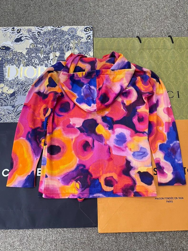 Chanel chanel Colourful faded hooded cashmere sweatshirt Size XS / US 0-2 / IT 36-38 - 3 Thumbnail