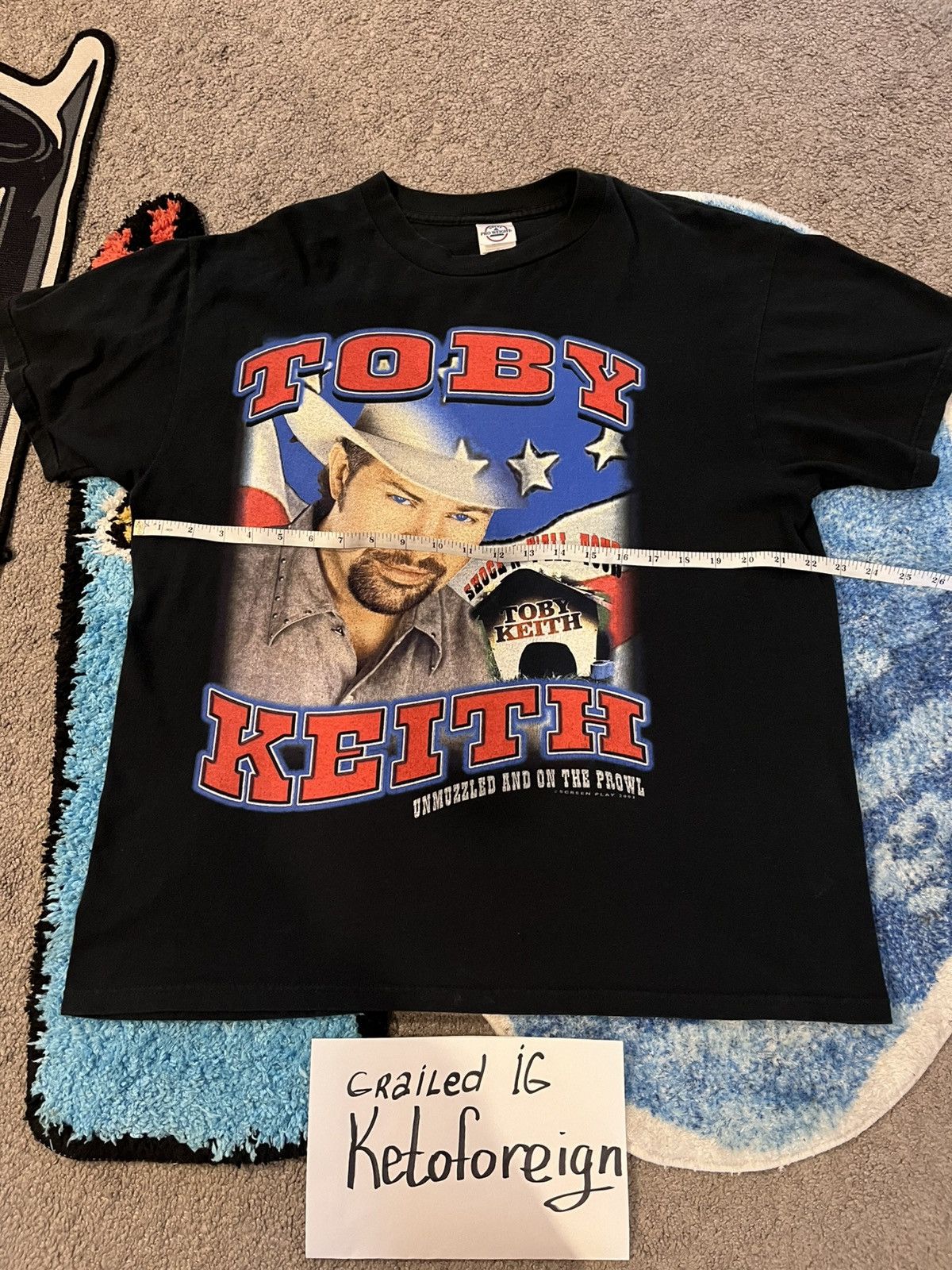 Vintage Vintage Toby Keith Tour tee 2003 measurements in pictures Size US L / EU 52-54 / 3 - 2 Thumbnail