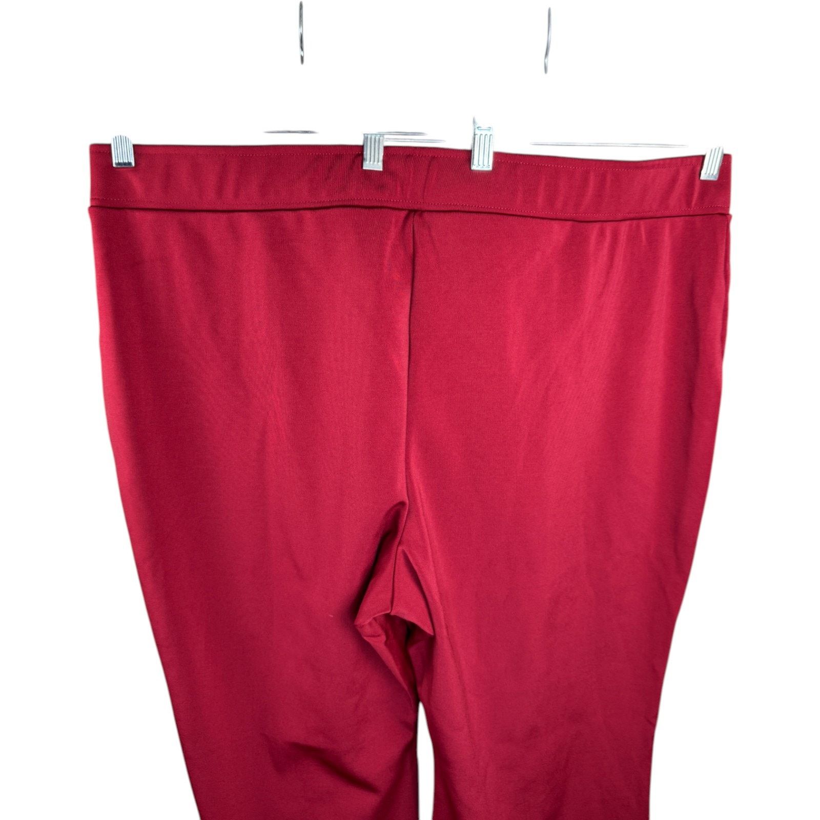 Other IMAN Global Chic 2XP Wine Red Pull-On Stretch Pants \ Size 36" / US 14 / IT 50 - 4 Thumbnail