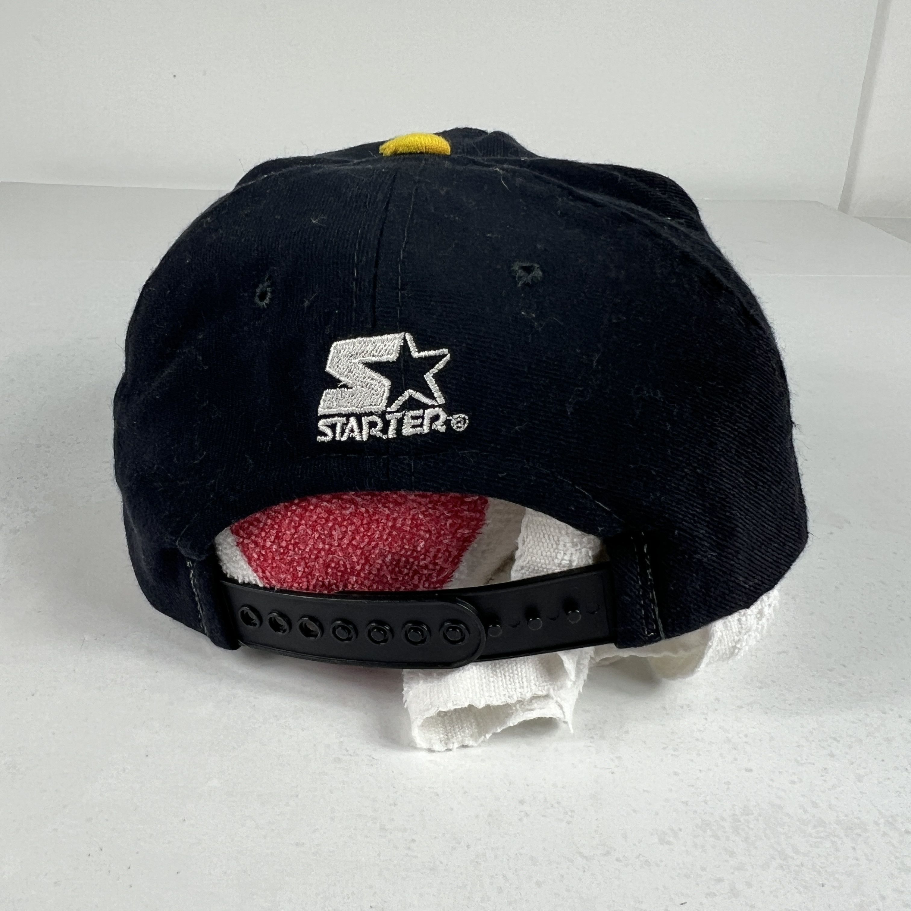 NHL × Starter × Vintage VTG Starter Pittsburgh Penguins Bubble Script Wool Snapback Size ONE SIZE - 5 Thumbnail