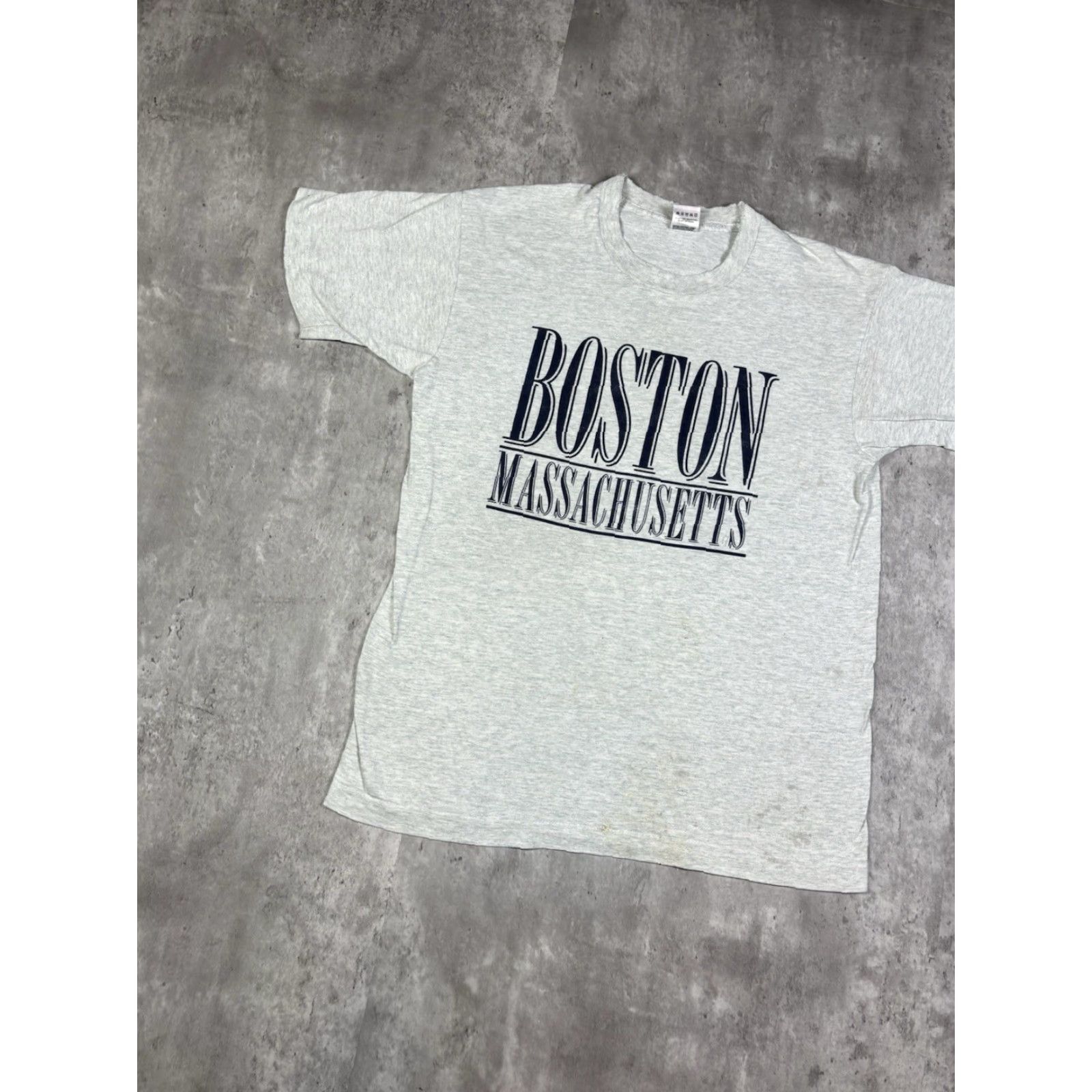 Vintage VINTAGE 90s Boston Massachusetts Graphic Print T-Shirt M & M Shirt Mens Gray Cotton Crew Neck Short Sleeve Size M 90s USA City Size US M / EU 48-50 / 2 - 2 Thumbnail