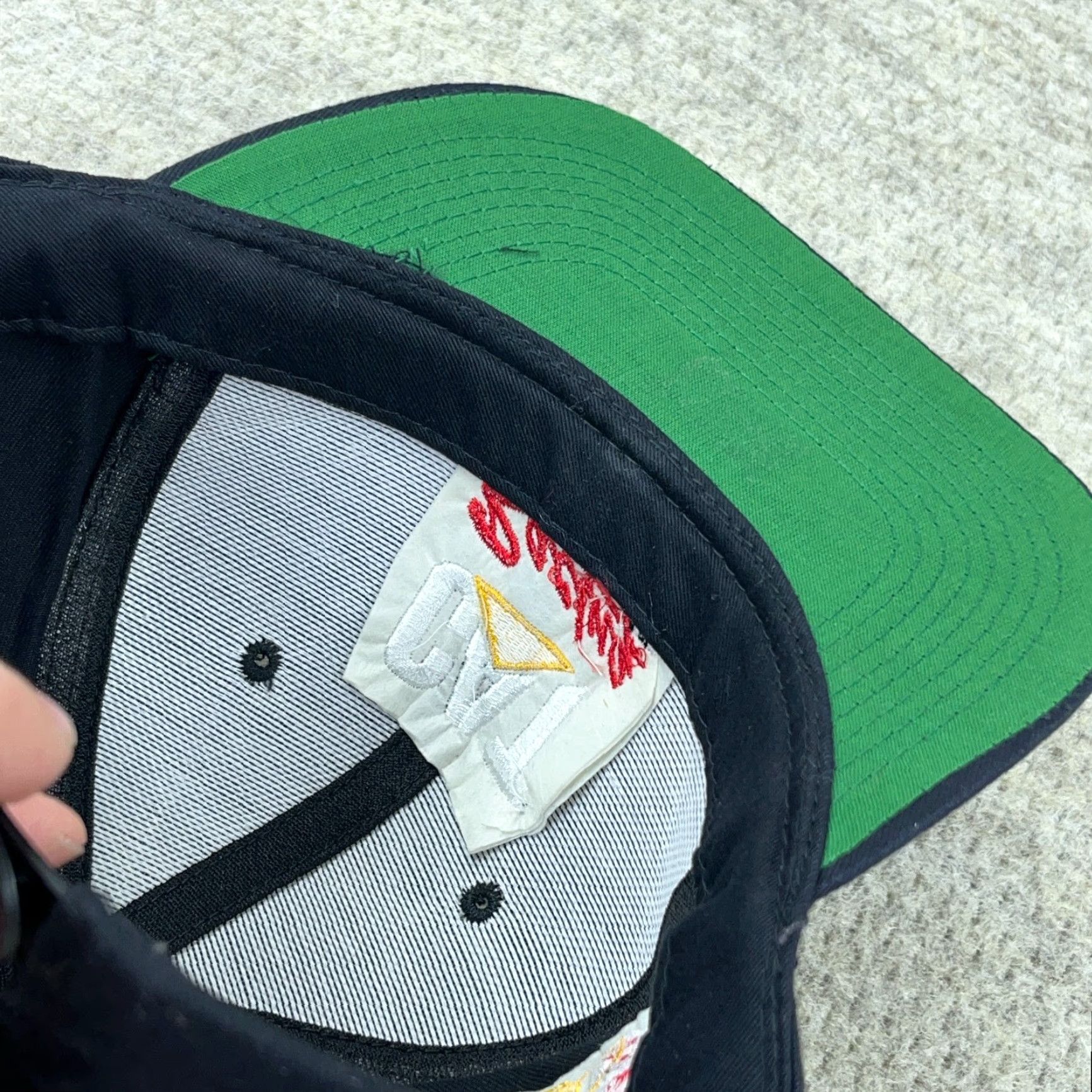 Vintage VINTAGE CAT Racing Snapback Hat Cap Black 90s Adjustable Mens One Size Size ONE SIZE - 6 Thumbnail