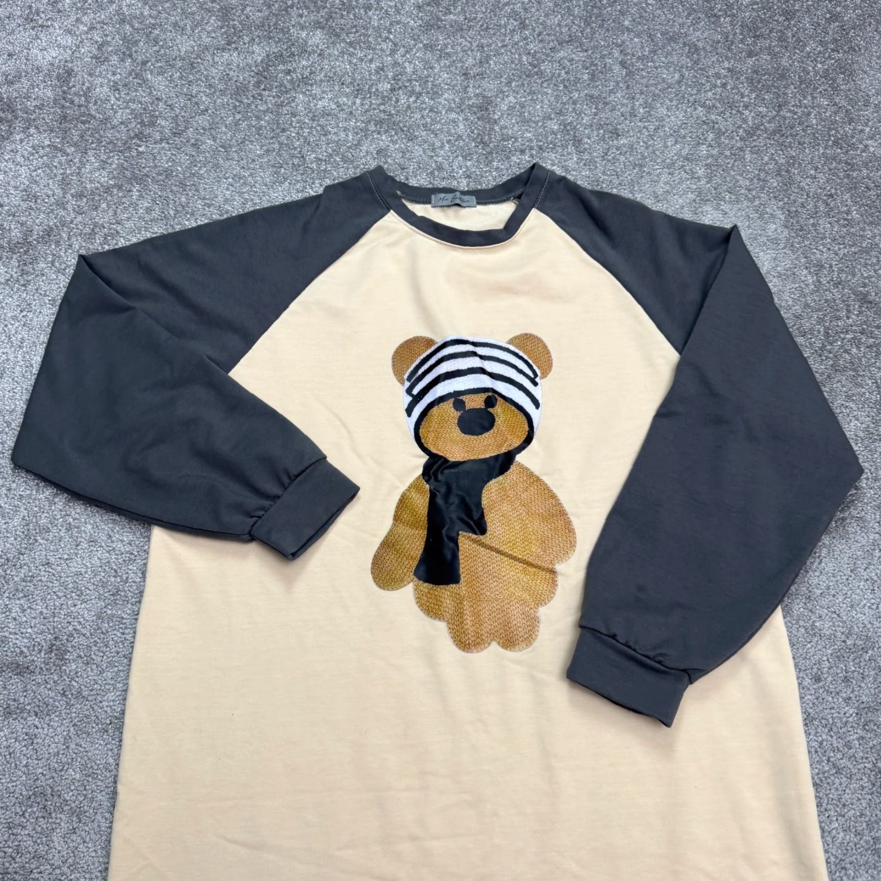 Vintage VINTAGE Mon Boutique Graphic Teddy Bear Sweatshirt Dress Womens XL/2XL Fall Spring Winter Beige Fleece Lounge Casual Girls Size XL / US 12-14 / IT 48-50 - 3 Thumbnail