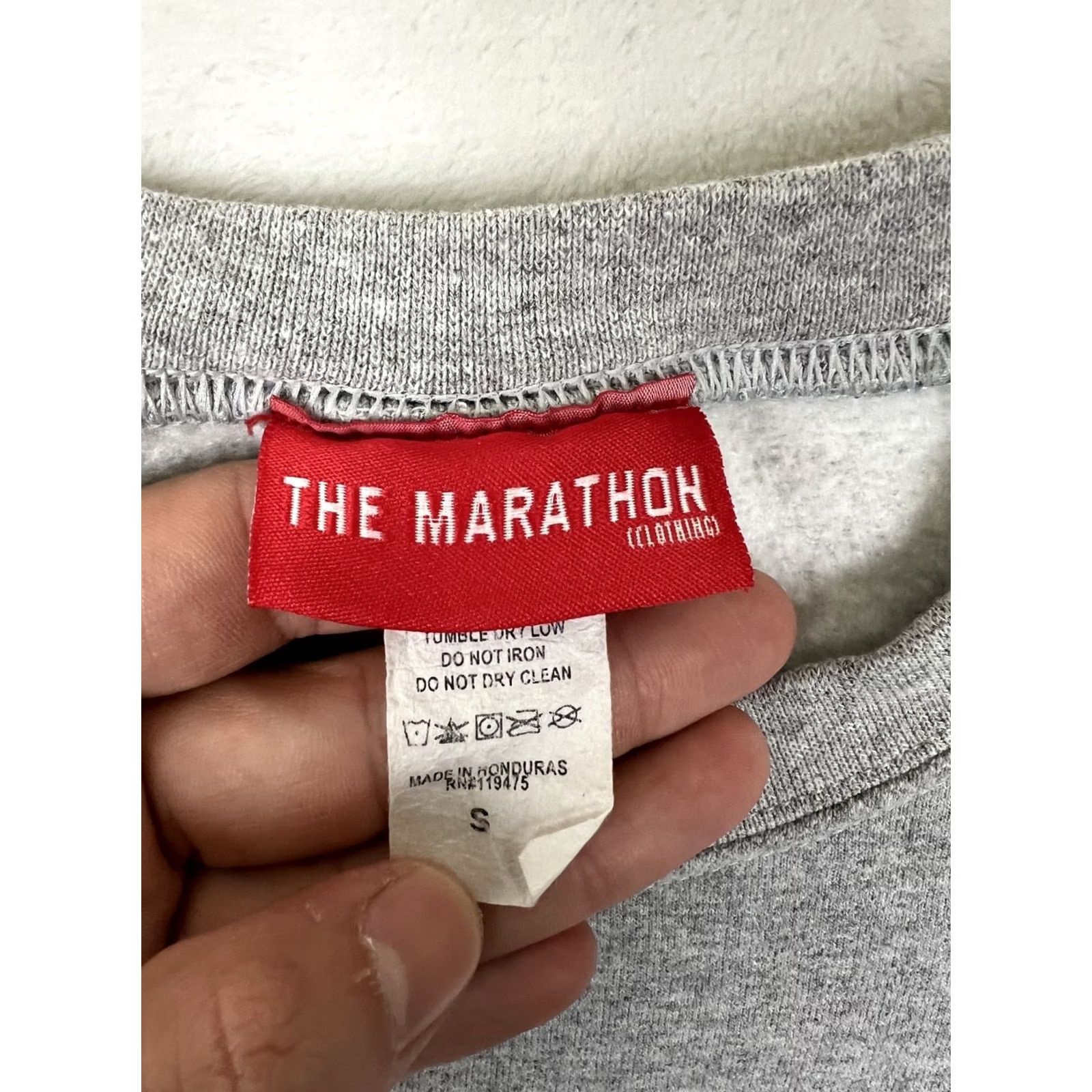 Vintage Marathon Crewneck Sweatshirt Shirt S Men Gray Logo Nipsey Box Logo All Seasons Modern Hip Hop Music Size US S / EU 44-46 / 1 - 5 Thumbnail
