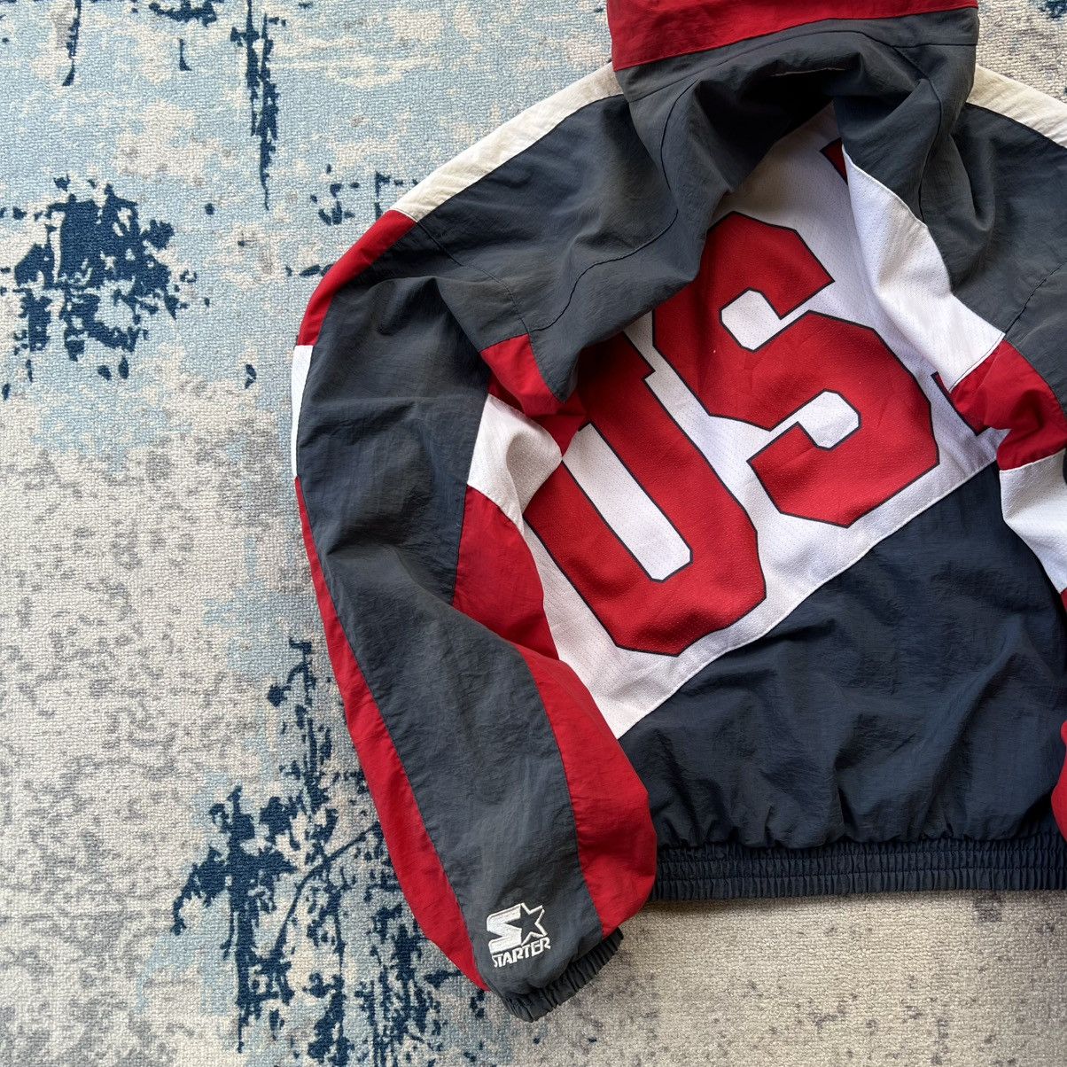 Starter × USA Olympics × Vintage Vintage Sun Faded Atlanta 1996 Olympic Games Starter Jacket Size US XL / EU 56 / 4 - 7 Thumbnail