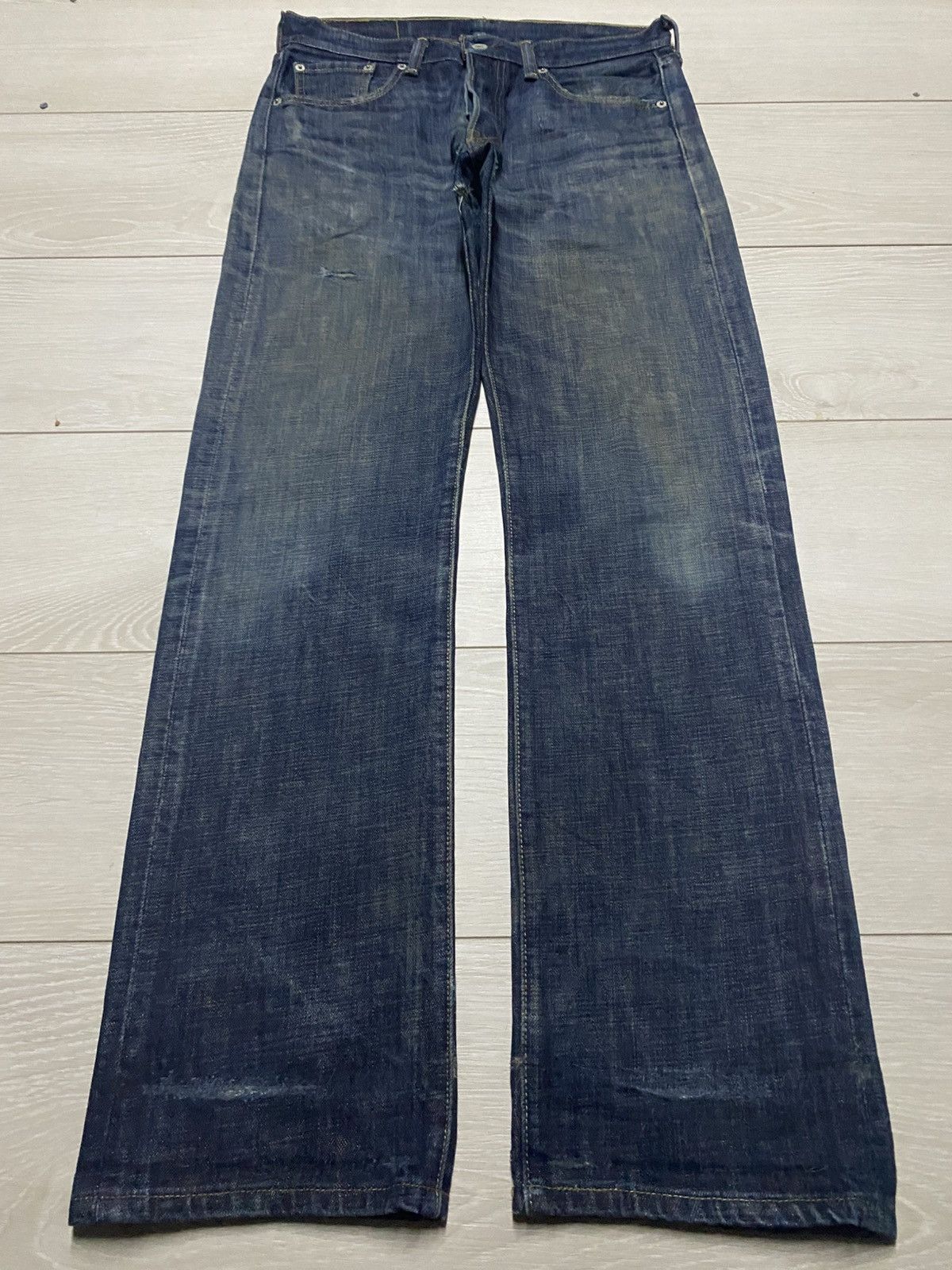Levi's Vintage Levis 501 Y2K Mud Wash Distressed Loose Jeans Size US 30 / EU 46 - 1 Thumbnail