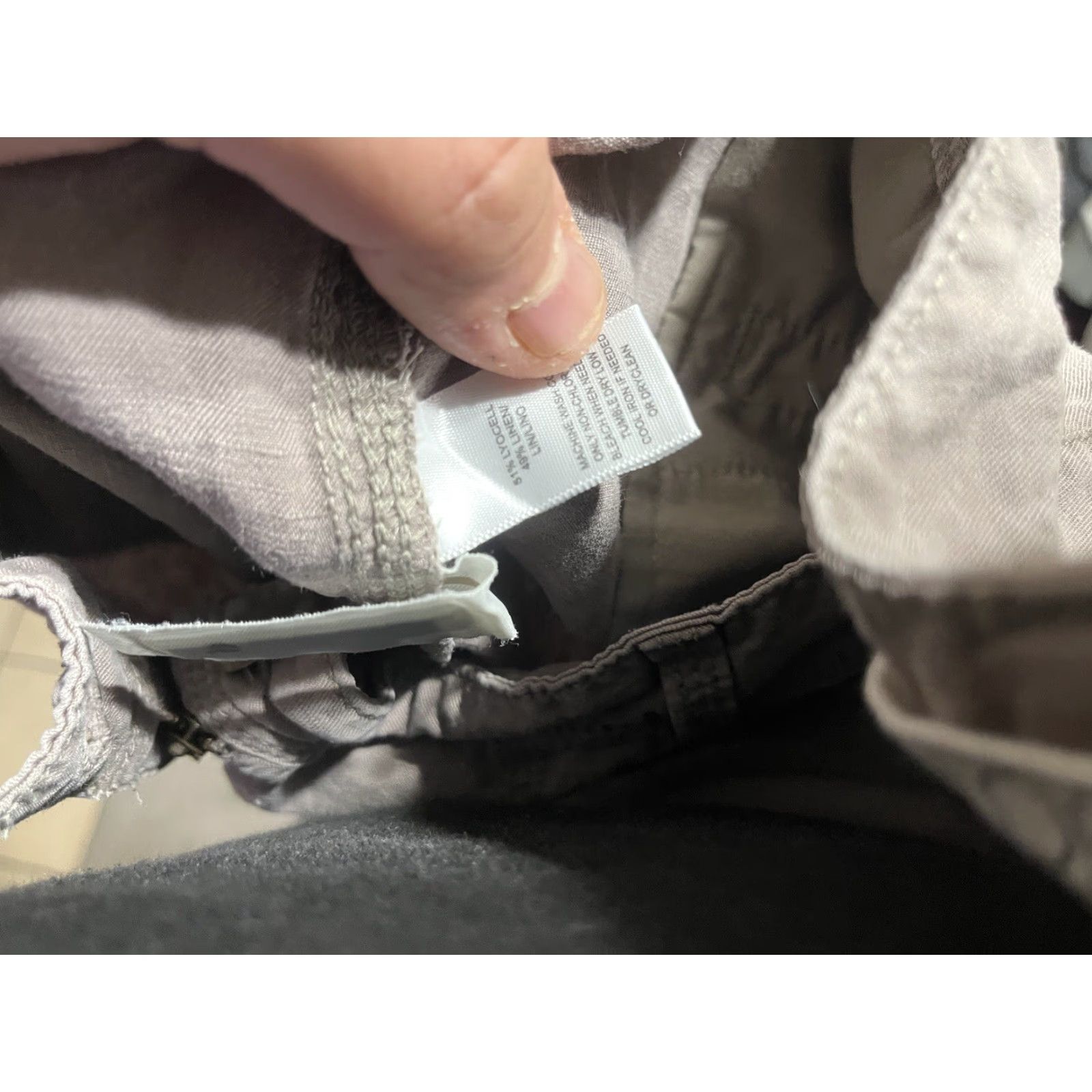 Ann Taylor VINTAGE Ann Taylor Loft Pants Womens Size 12 Ankle Linen Lyocell Gray Casual Travel Size 34" / US 12 / IT 48 - 5 Thumbnail