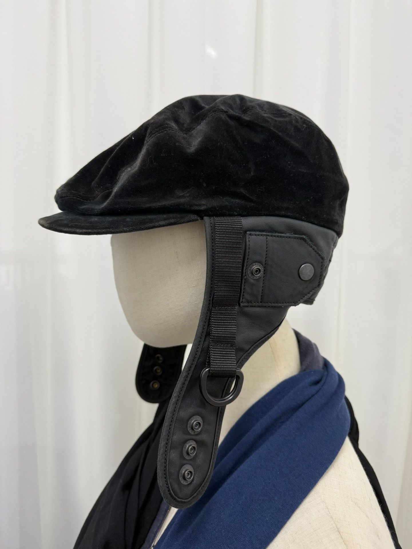 Comme des Garcons black military velvet painter cap Size ONE SIZE - 1 Thumbnail