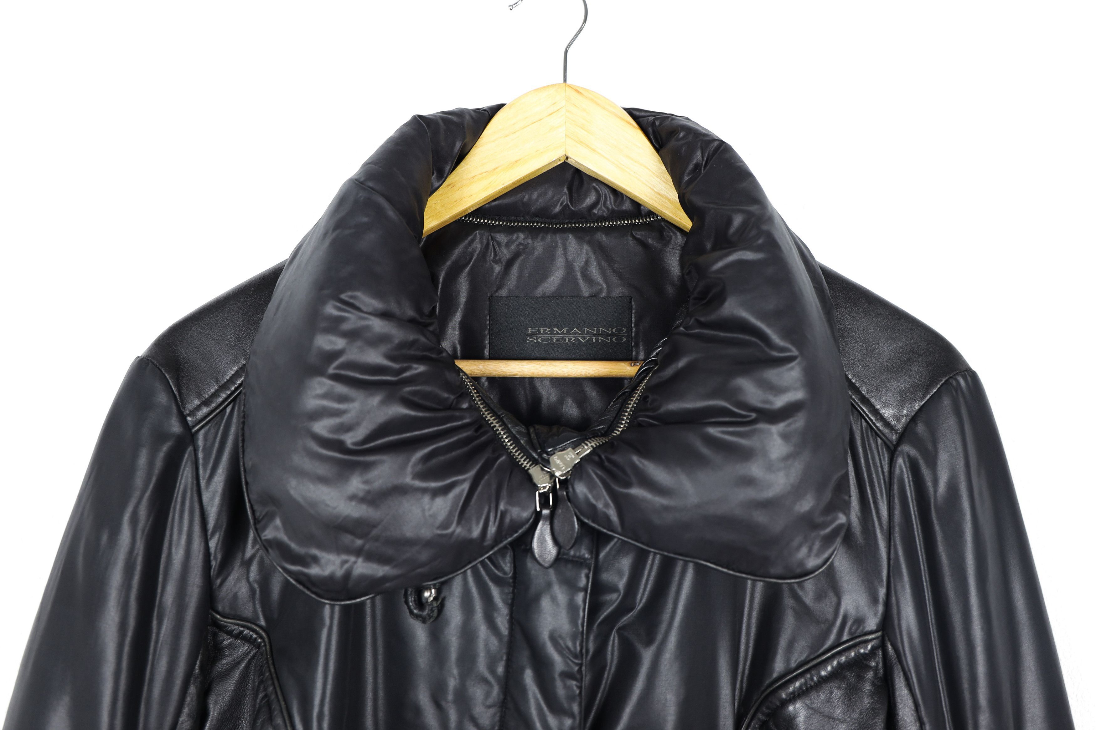 Ermanno Scervino Ermanno Scervino Nylon Leather Collar Design Biker Jacket Size M / US 6-8 / IT 42-44 - 7 Thumbnail