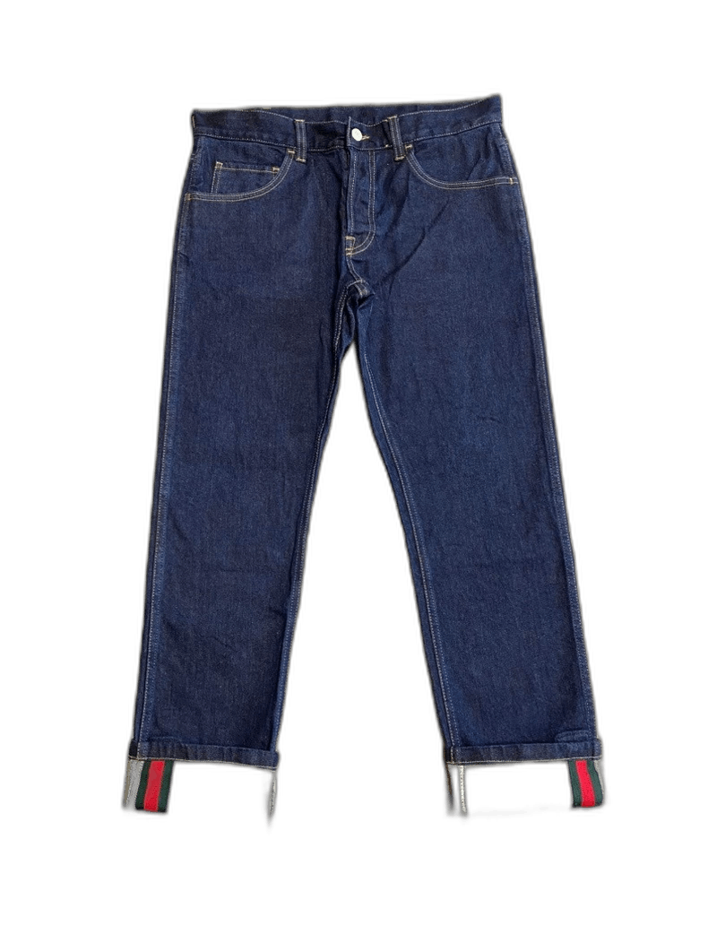 Gucci GUCCI Blue Striped Denim Pants for Men-yf Size US 34 / EU 50 - 1 Thumbnail