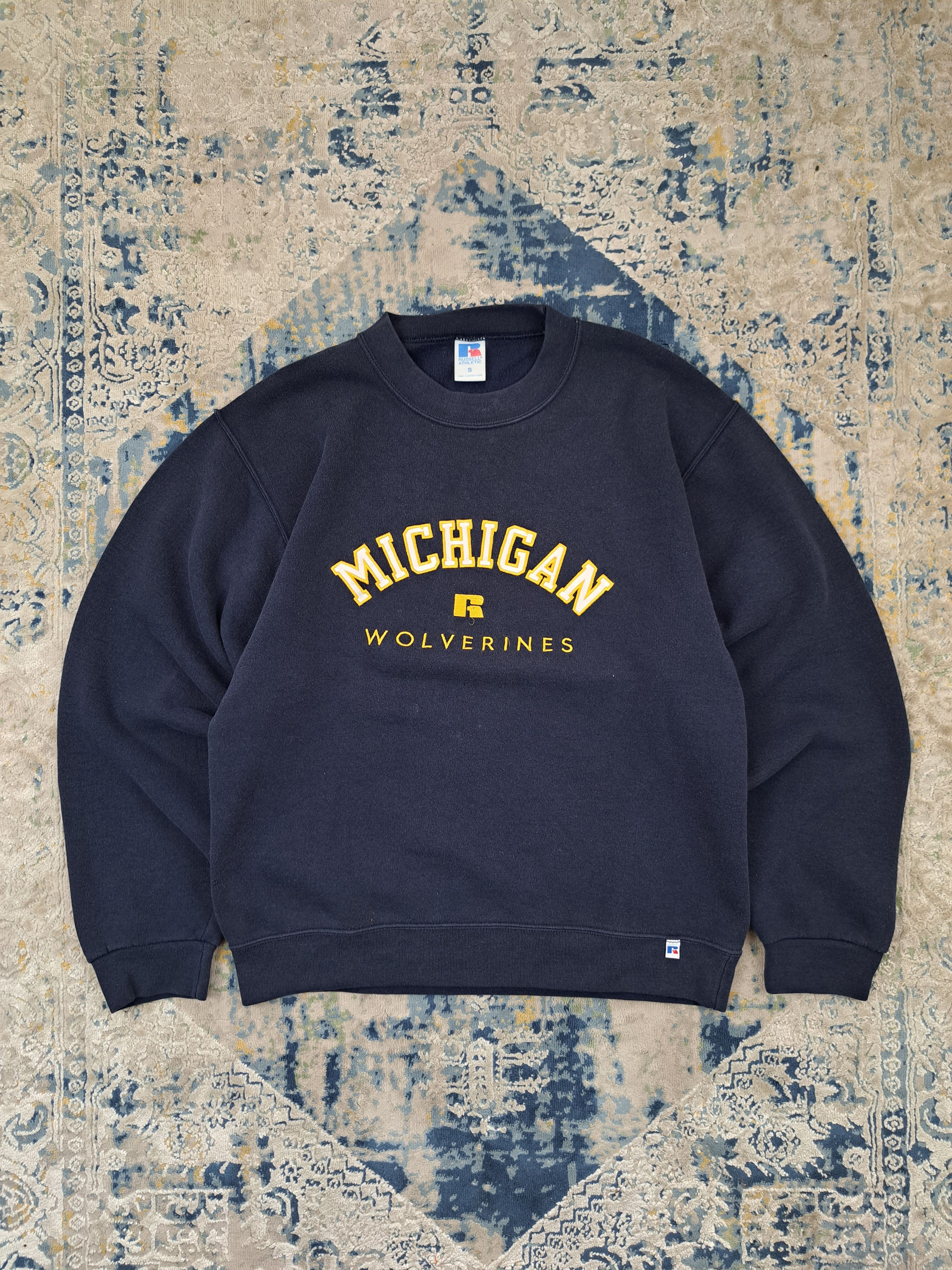 Russell Athletic Vintage 90s Michigan Wolverines Russell Made in USA Crewneck Size US S / EU 44-46 / 1 - 1 Thumbnail