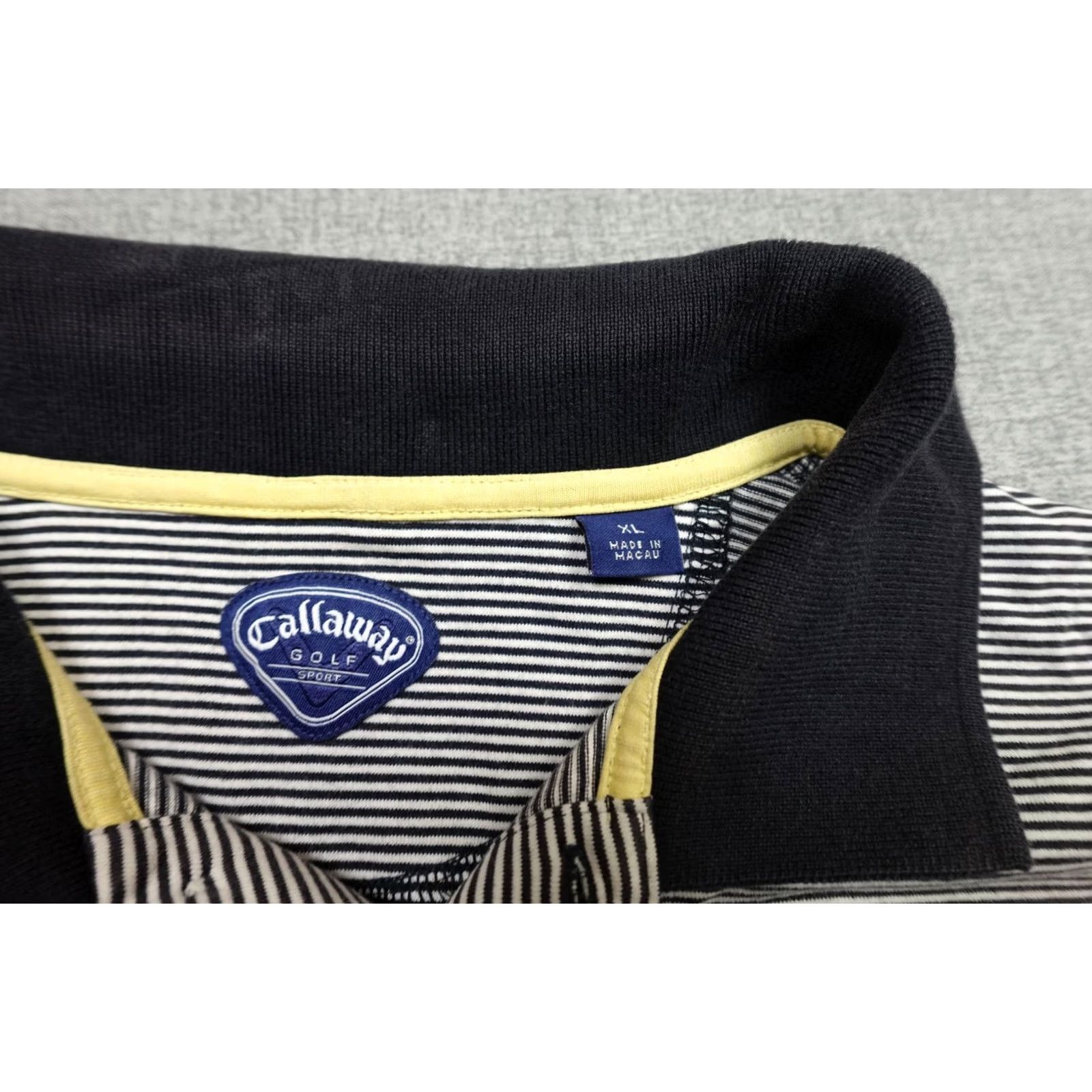 Callaway Vintage Callaway Polo Mens XL Blue Stripe Golf Knit Short Sleeve 90s Retro Size US XL / EU 56 / 4 - 2 Thumbnail