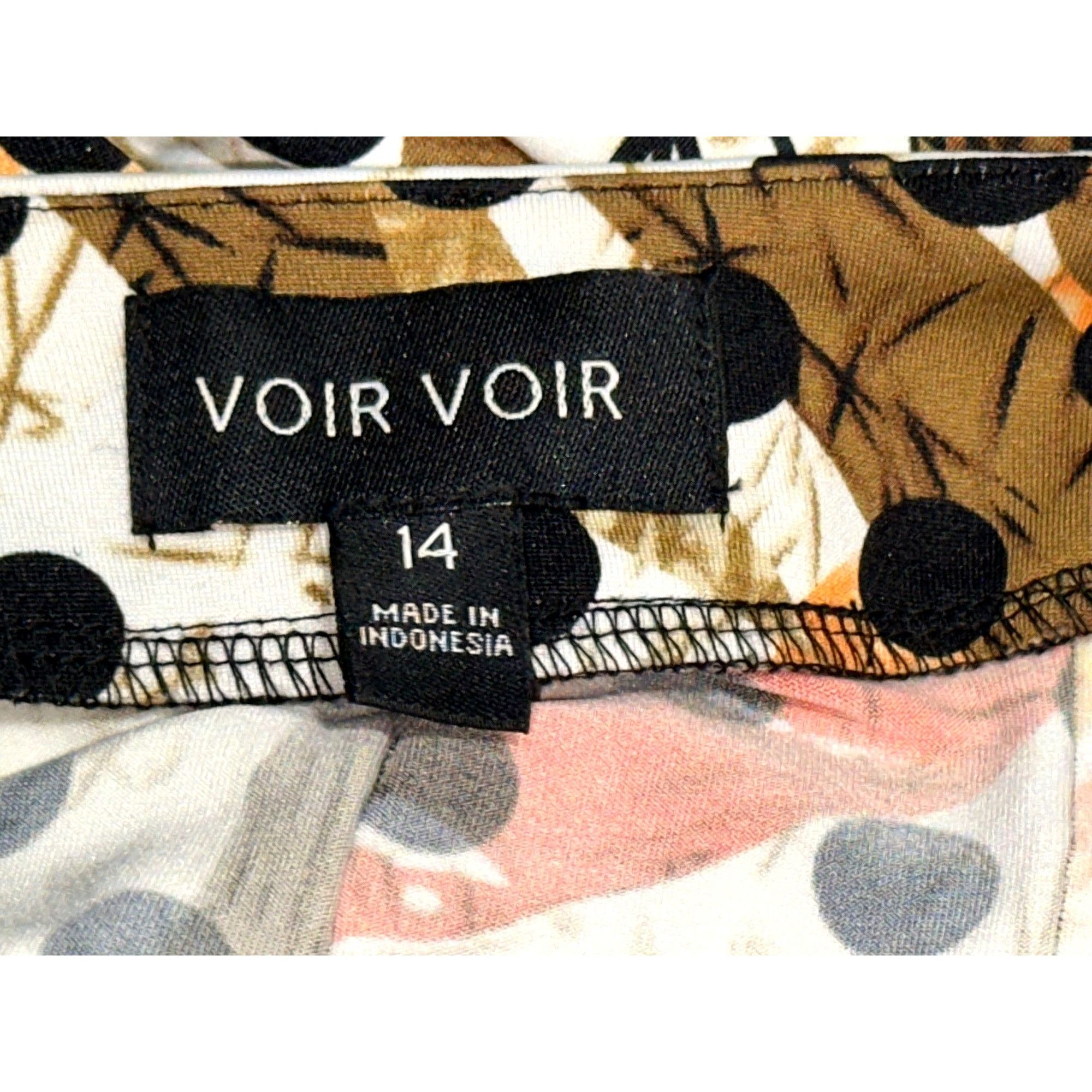 Other Voir Voir Size 14 Multicolor Polka Dot Patchwork Leaf Print Size XL / US 12-14 / IT 48-50 - 6 Thumbnail