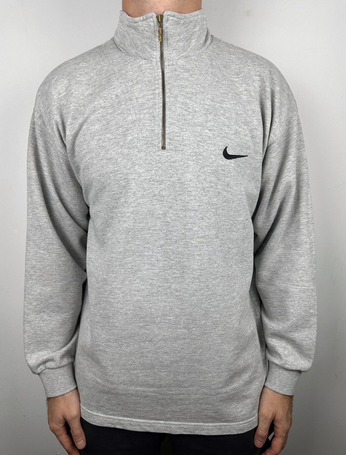 Nike Vintage Nike 1/4 Swoosh Zip Sweatshirt Pullover Jumper Y2K Size US M / EU 48-50 / 2 - 2 Thumbnail