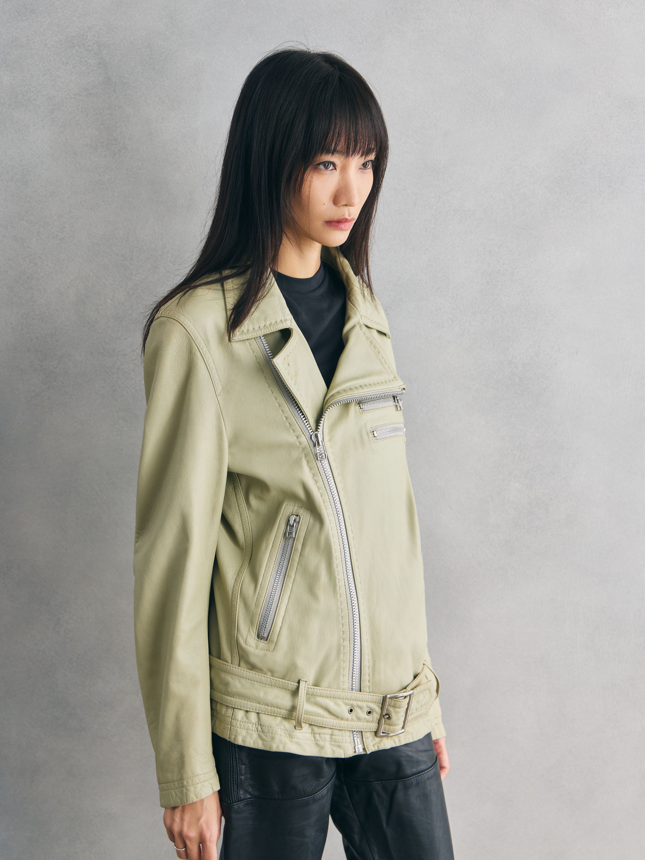 Other RICO Genuine Lambskin Leather Rider Jacket – Ivory Size US M / EU 48-50 / 2 - 4 Thumbnail