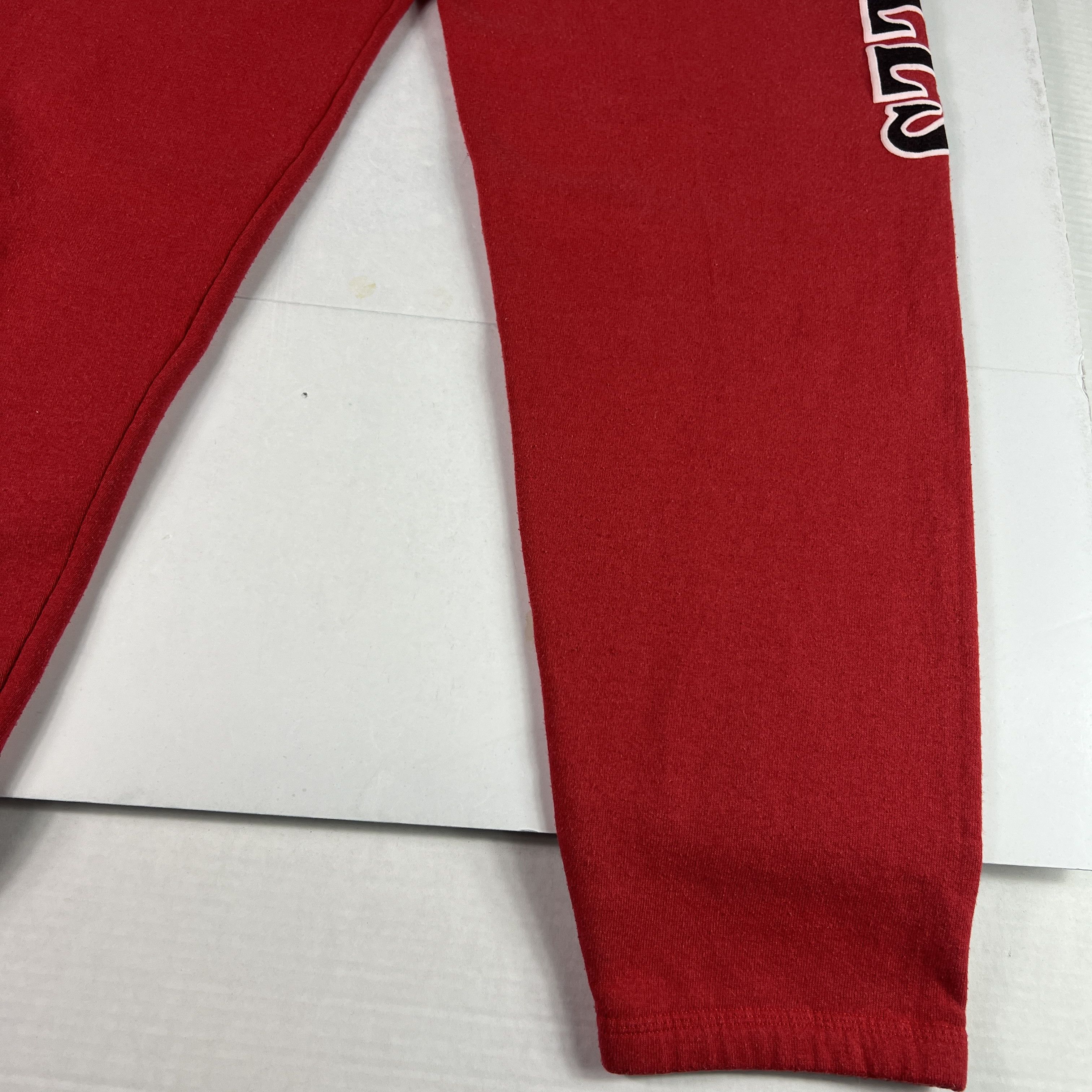 Fruit Of The Loom VTG 90s NBA Chicago Blulls Sweatpants Red Faded Logo Joggers Size US 31 - 7 Thumbnail