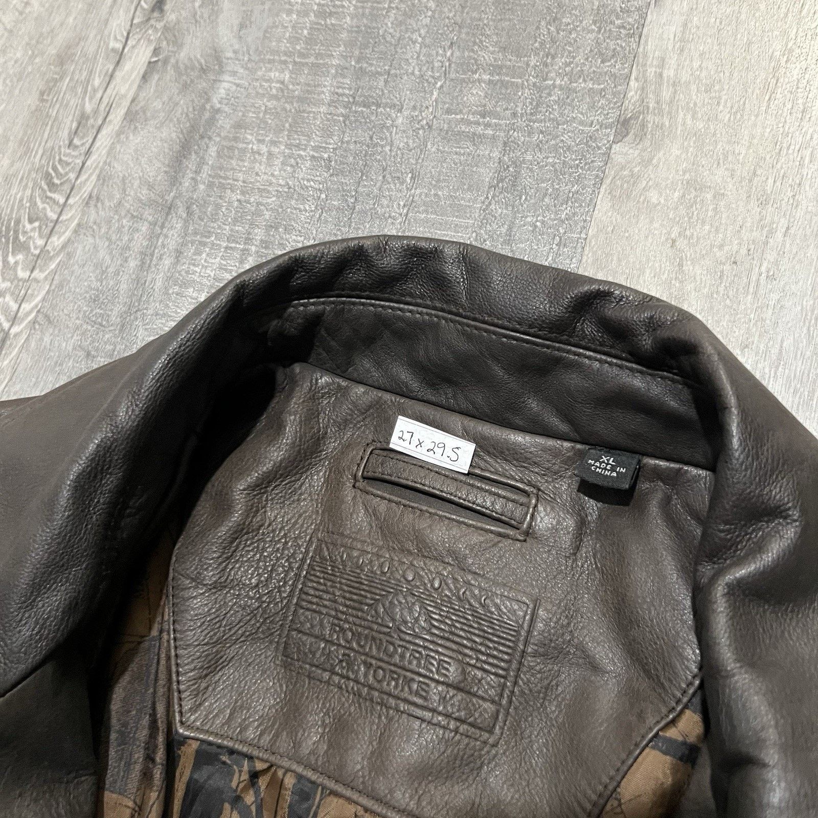 Roundtree & Yorke Roundtree And Yorke Leather A2 Flight Jacket Bomber Jacket Size US XL / EU 56 / 4 - 5 Thumbnail