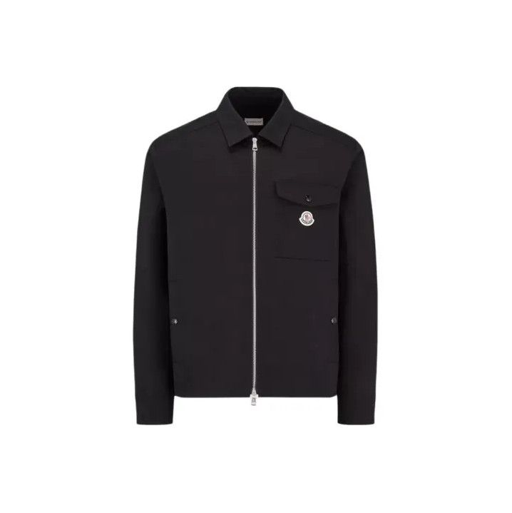 Moncler Moncler Men's Collar Zip Letter Print Long-Sleeve Shirt Size US L / EU 52-54 / 3 - 1 Thumbnail