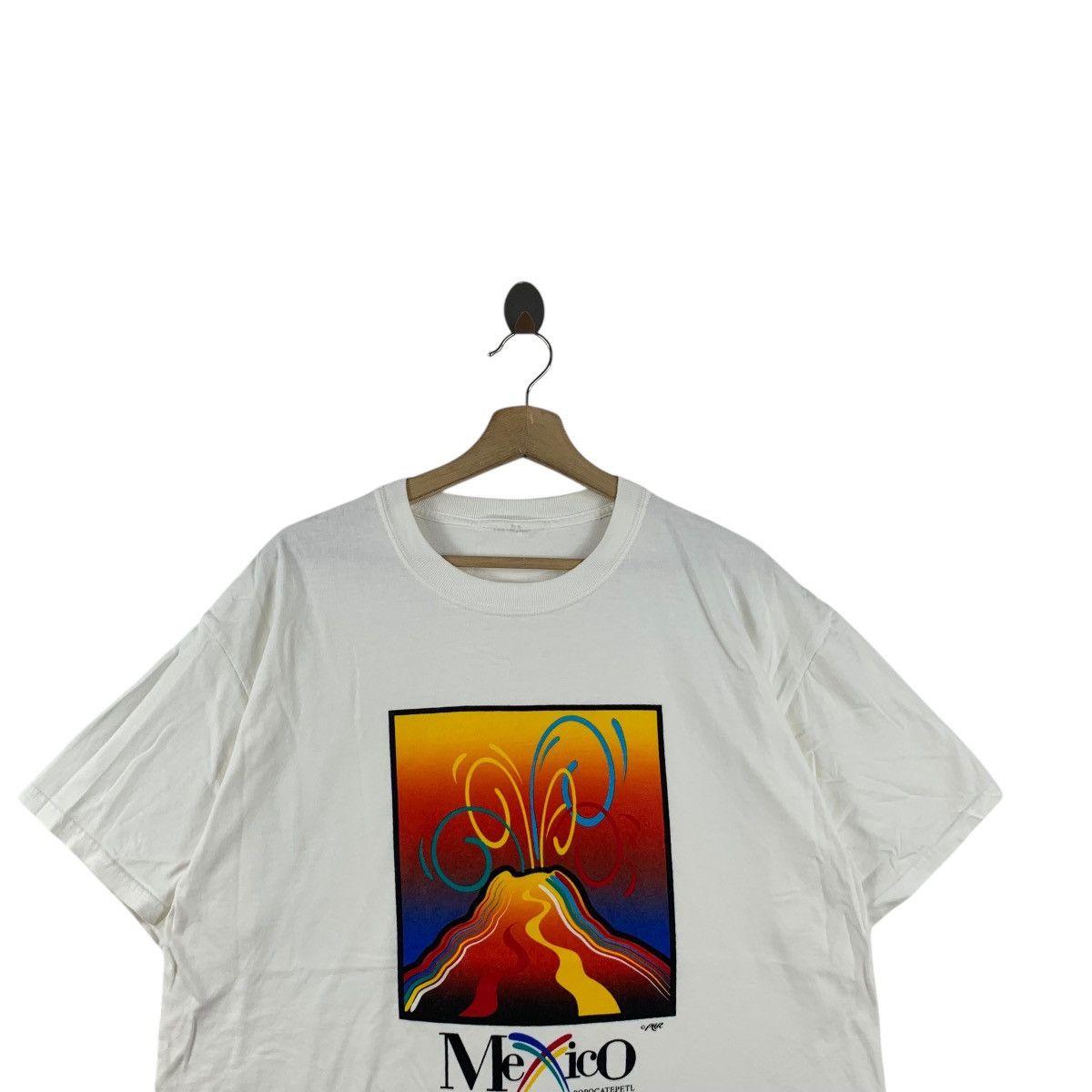 Vintage Vintage MEXICO POPOCATEPETL VOLCANO Pop Art Tee Shirt Top Size US L / EU 52-54 / 3 - 2 Thumbnail