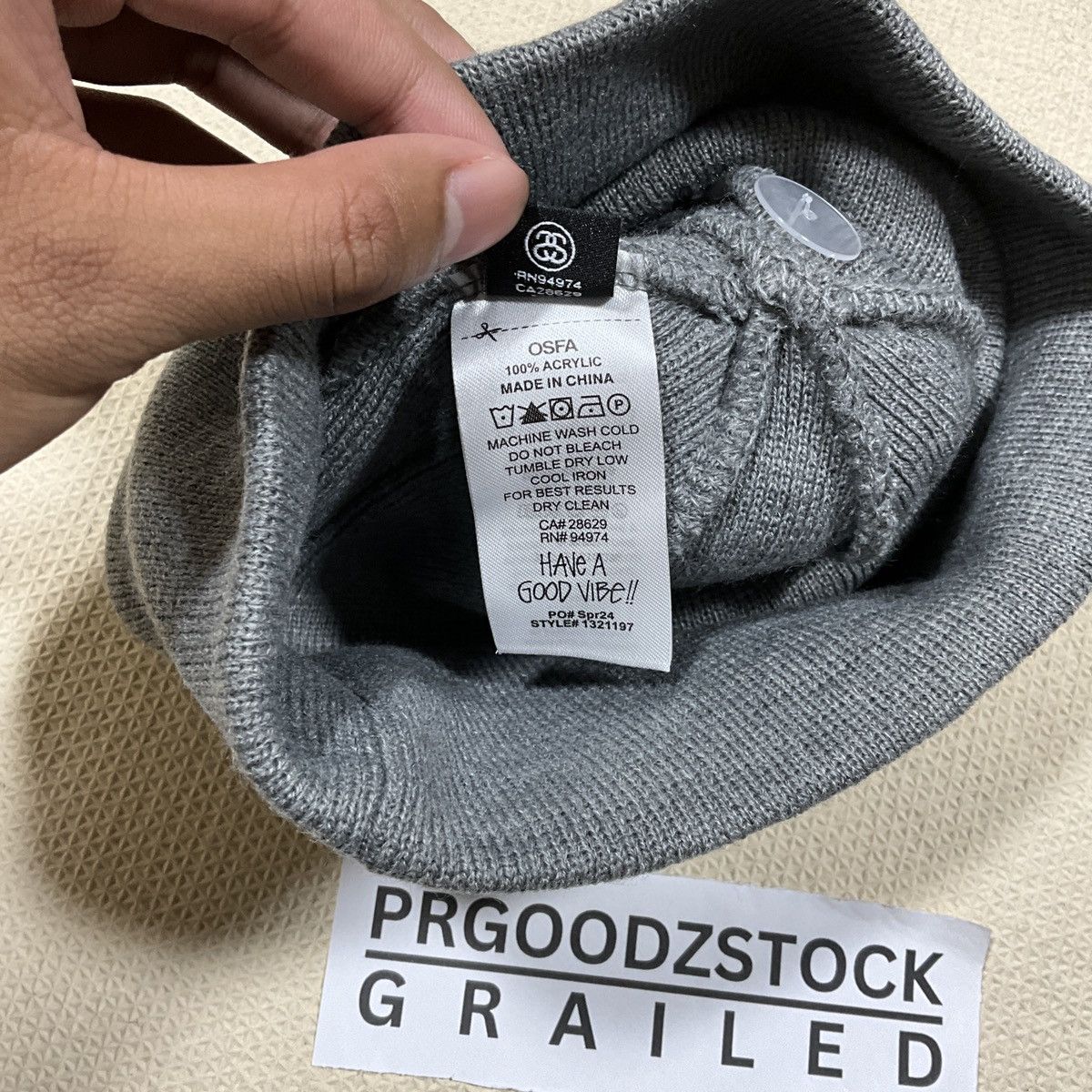 Other Stussy beanie skullcap logo in grey Size ONE SIZE - 4 Thumbnail