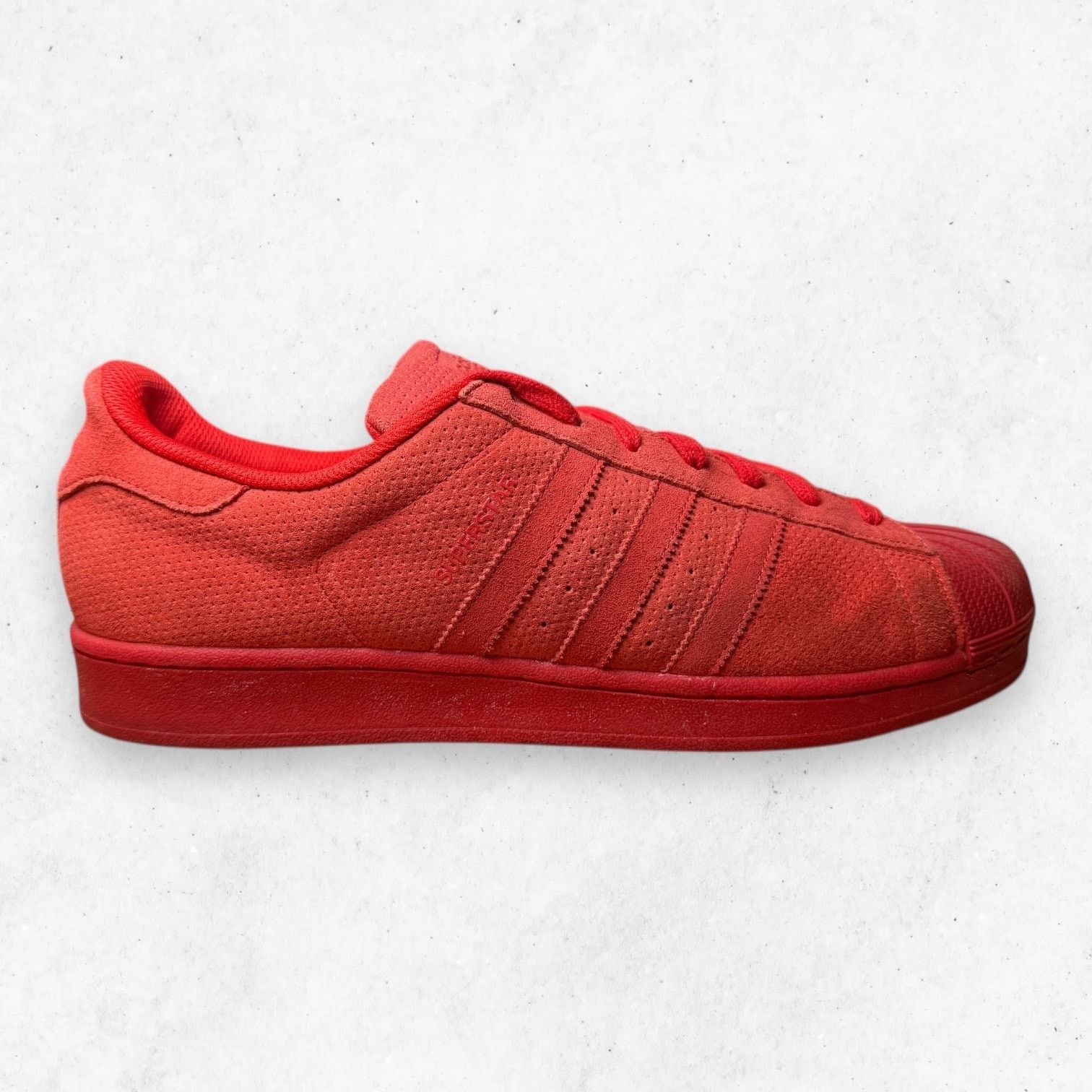 Adidas Superstar RT 'Red' Men 13 Triple Red Suede Leather