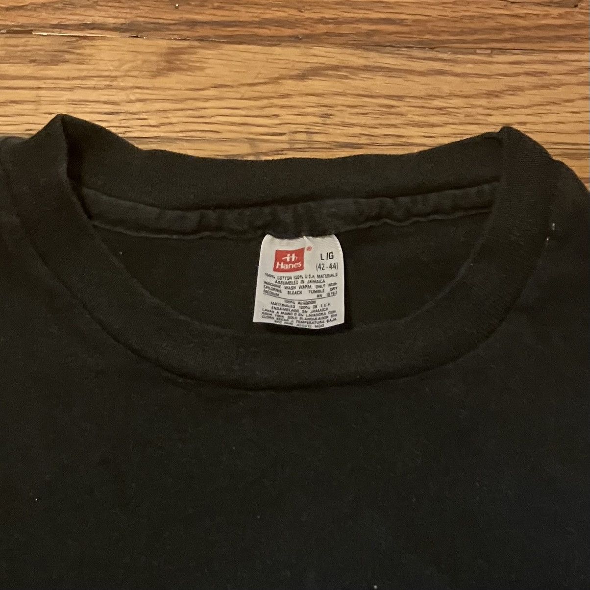 Vintage 1990s Blank Black T-Shirt Size US M / EU 48-50 / 2 - 2 Thumbnail