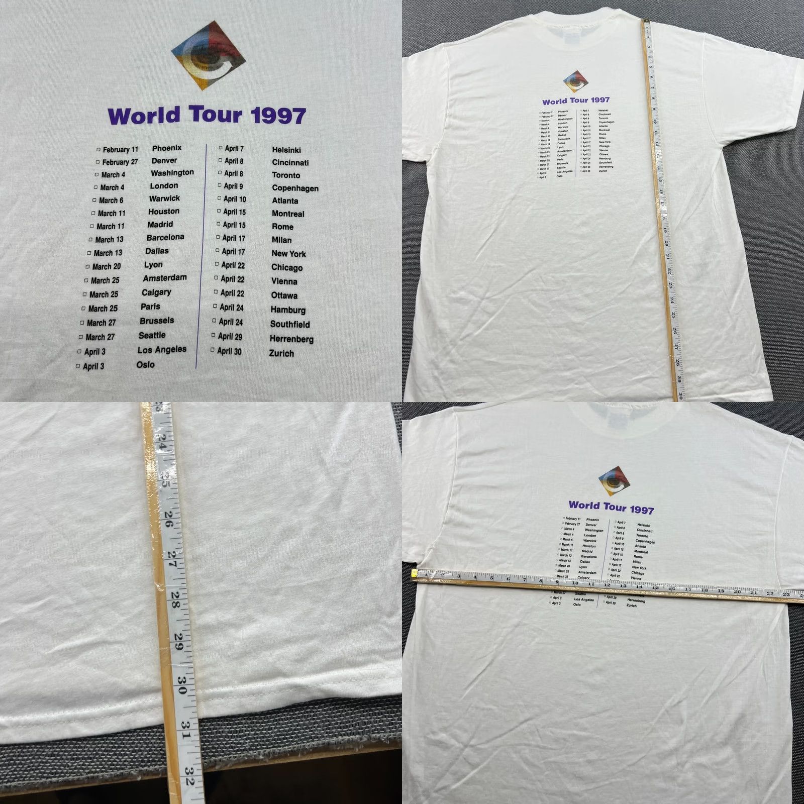 Hanes VINTAGE IBM 1997 World Tour T-Shirt Mens XL Visualage Forum White Tee 90s Hanes Size US XL / EU 56 / 4 - 8 Thumbnail