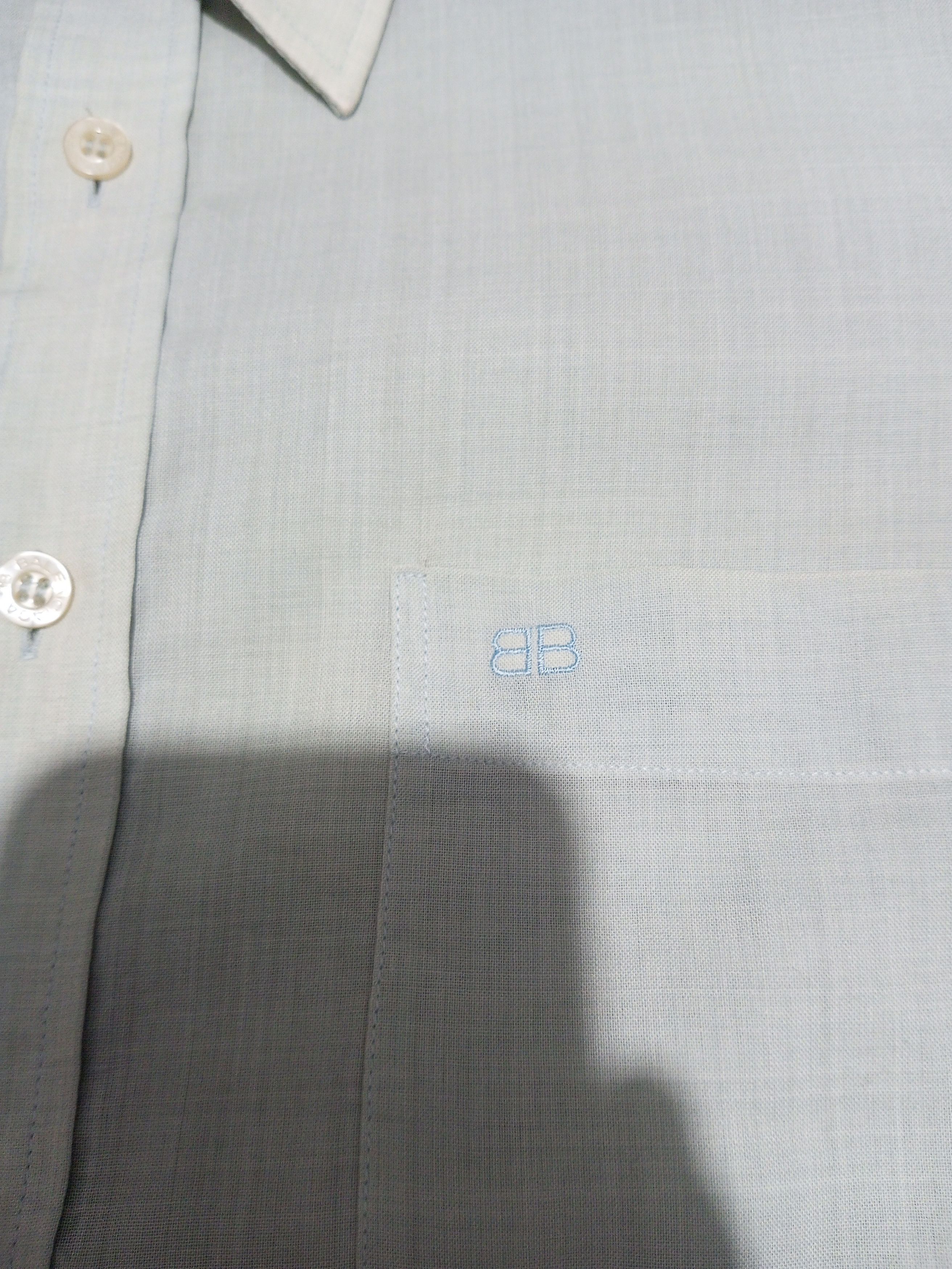 Balenciaga × Vintage Vintage Balenciaga BB mesh button up shirt Size US L / EU 52-54 / 3 - 18 Thumbnail