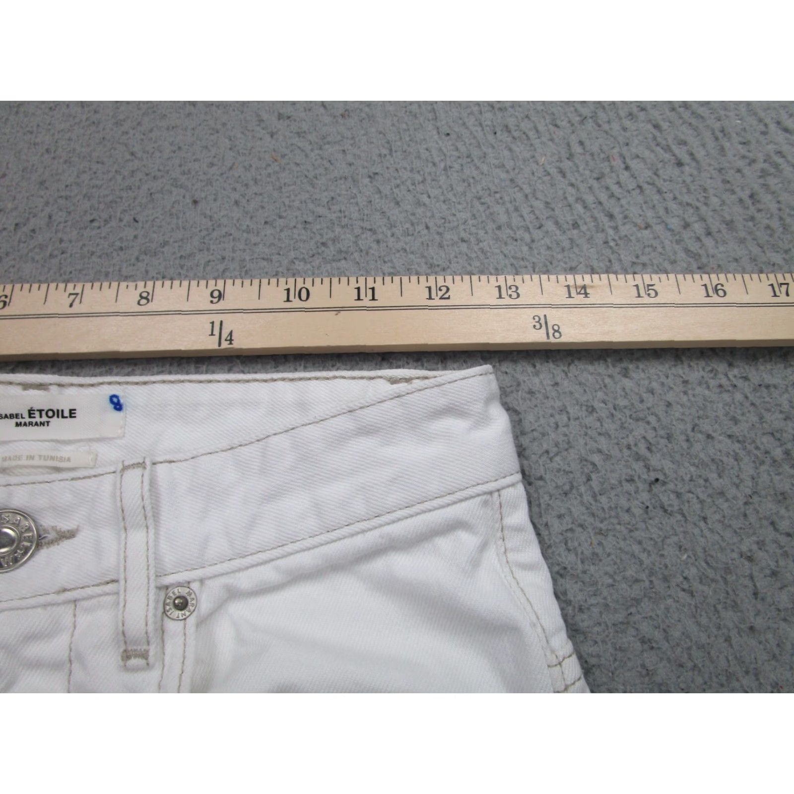 Vintage VINTAGE Isabel Marant Étoile Jeans Womens 32 High Rise Straight Leg Cotton White 90s Denim Size 24" / US 00 / IT 34 - 6 Thumbnail