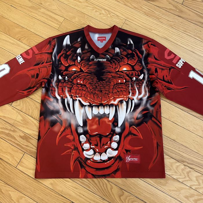 Supreme Used Supreme Dragon Hockey Jersey Medium | Grailed