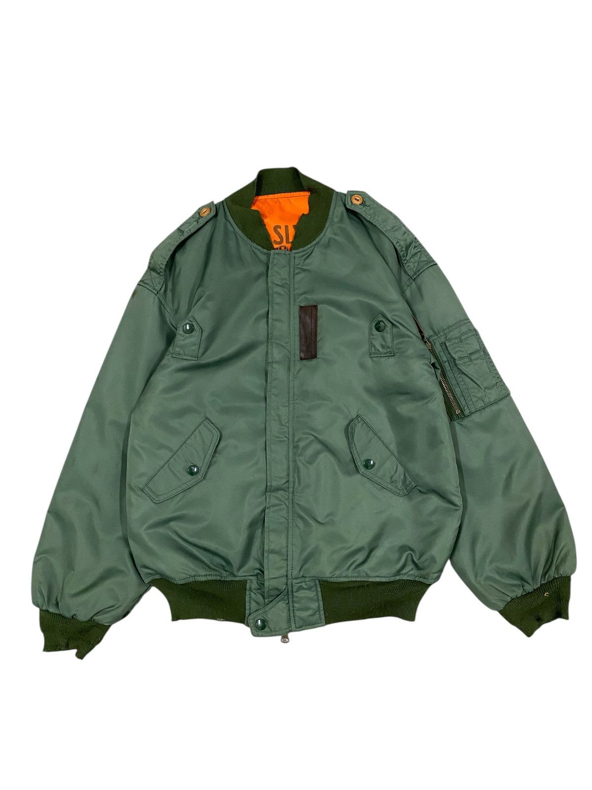 Vintage Vtg Bomber Jacket SLY Military - Amelia Size US M / EU 48-50 / 2 - 1 Thumbnail