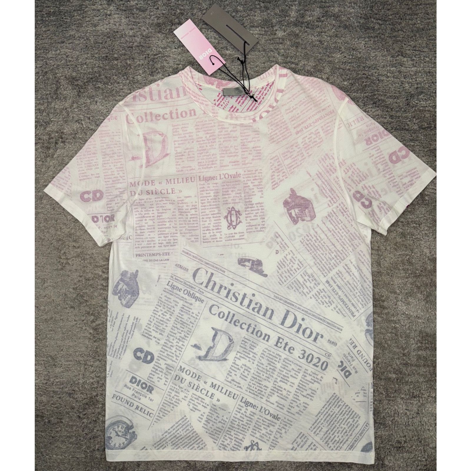 Dior x Daniel Arsham Logo Short Sleeve Shirt T-Shirt Medium