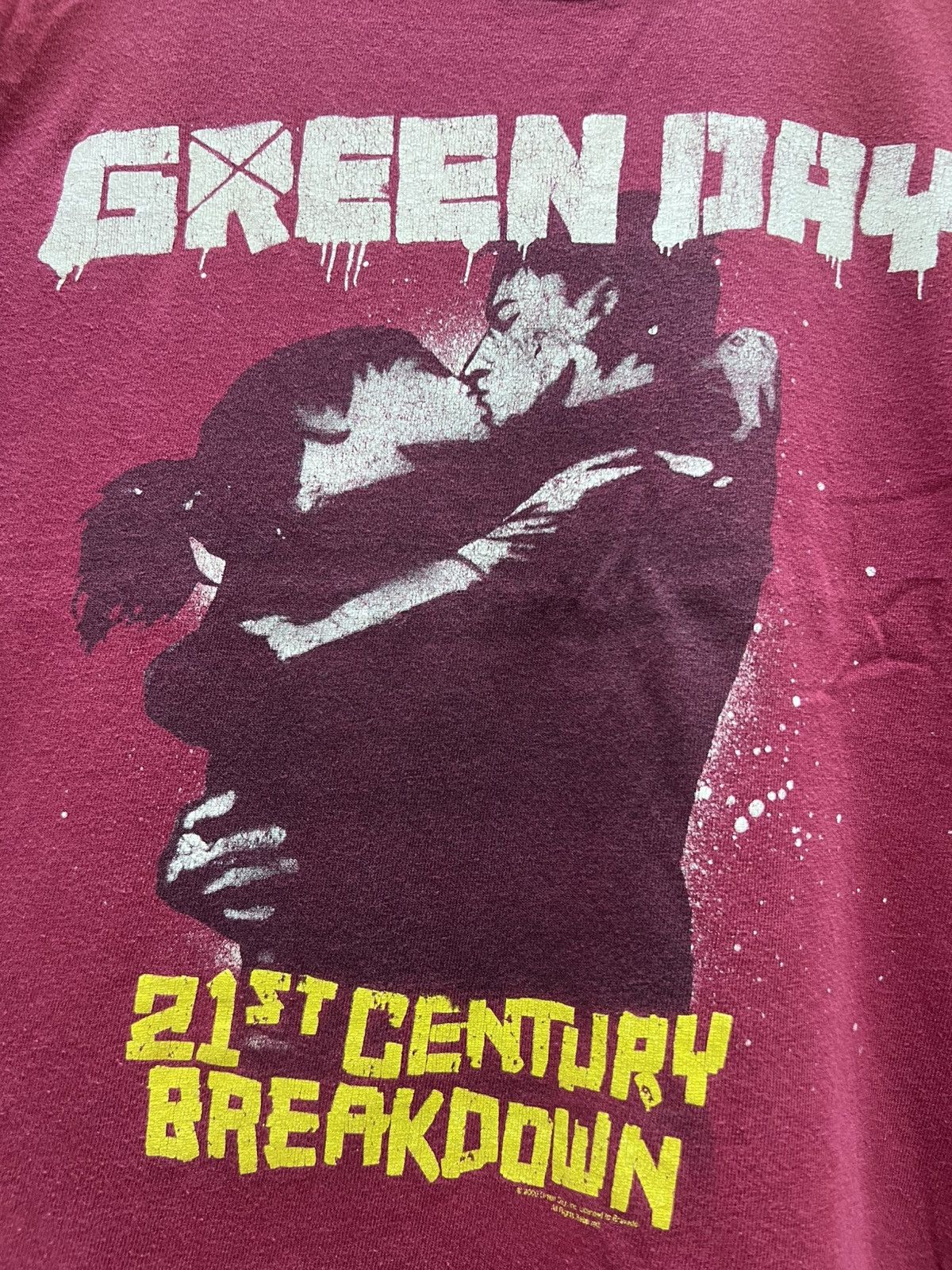 Band Tees Y2K Thrashed Faded Green Day 21 Century Breakdown Album Tee Size US M / EU 48-50 / 2 - 2 Thumbnail