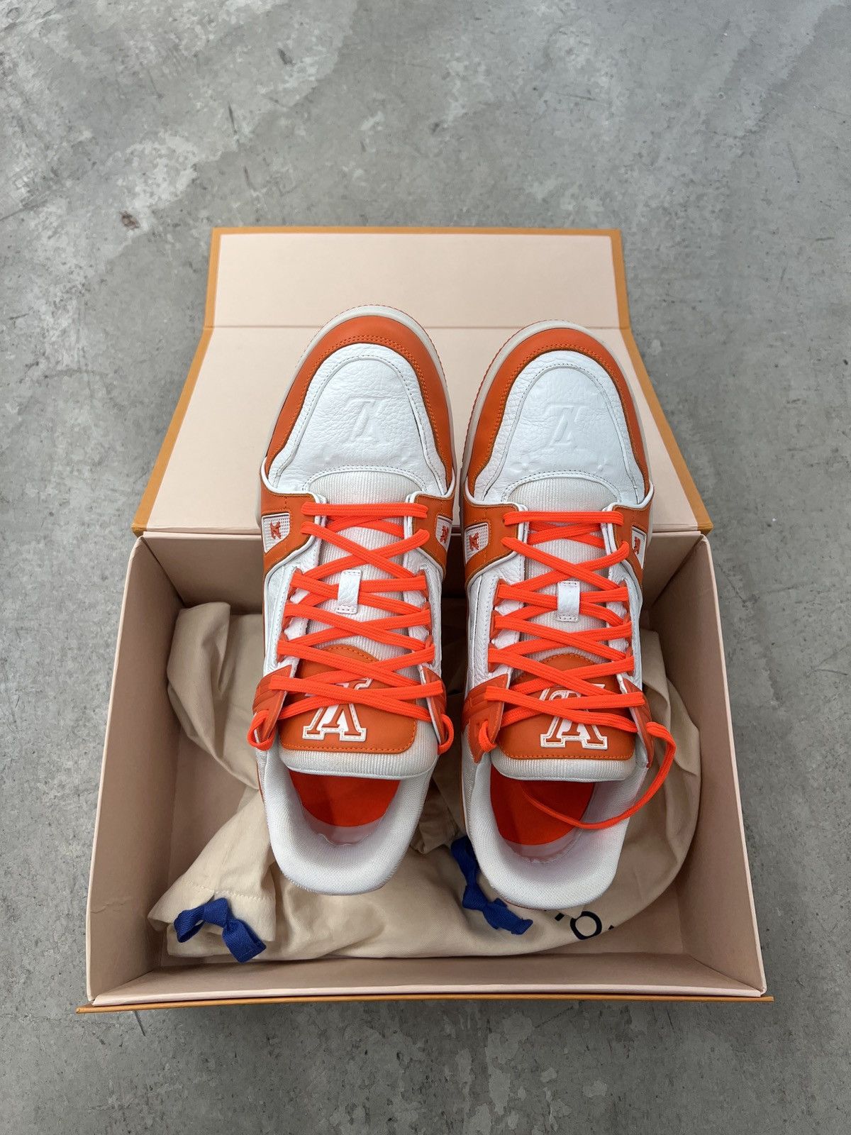 Louis Vuitton Louis Vuitton Monogram Trainer Orange/White Size US 10 / EU 43 - 1 Thumbnail