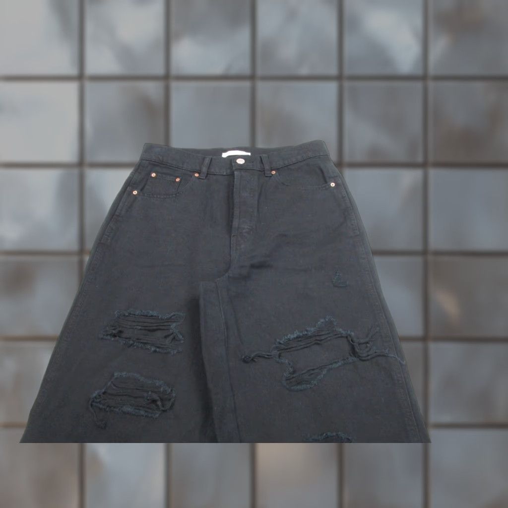Pacsun Pacsun Skater Baggy Jeans Womens 28 Black Wide Leg PacSun 90s Grunge Vintage No Size 28" / US 6 / IT 42 - 1 Thumbnail