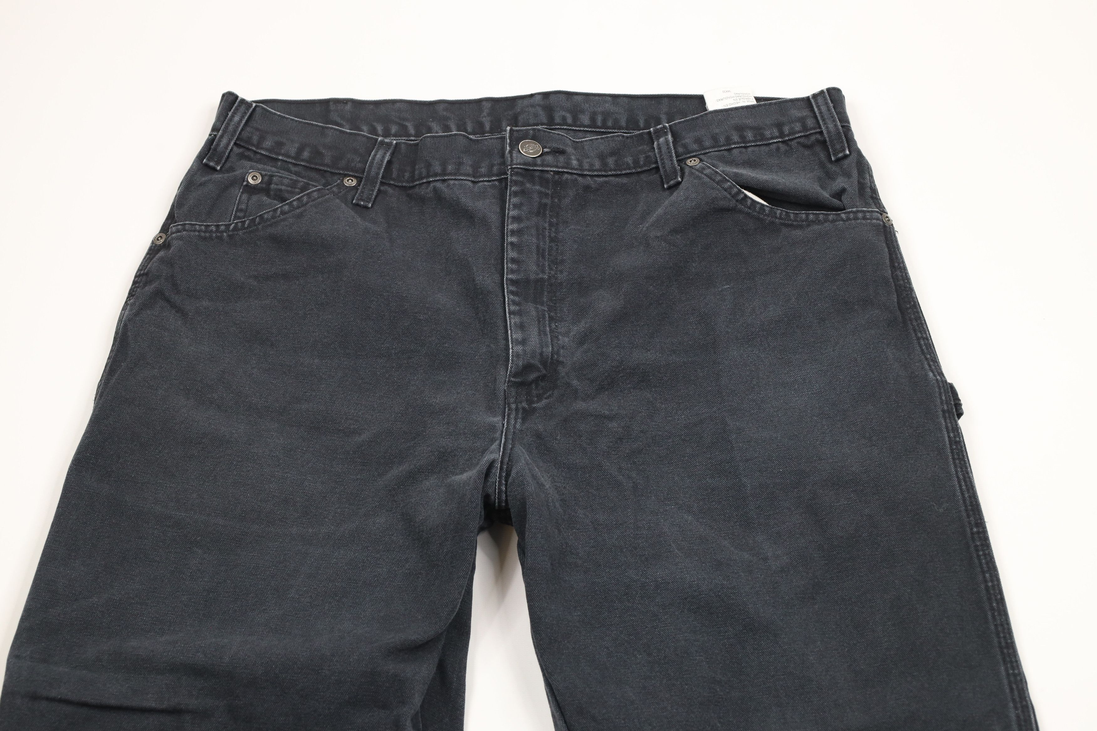 Dickies × Vintage Vintage Dickies Out Wide Leg Canvas Workwear Pants Black Size US 38 / EU 54 - 2 Thumbnail