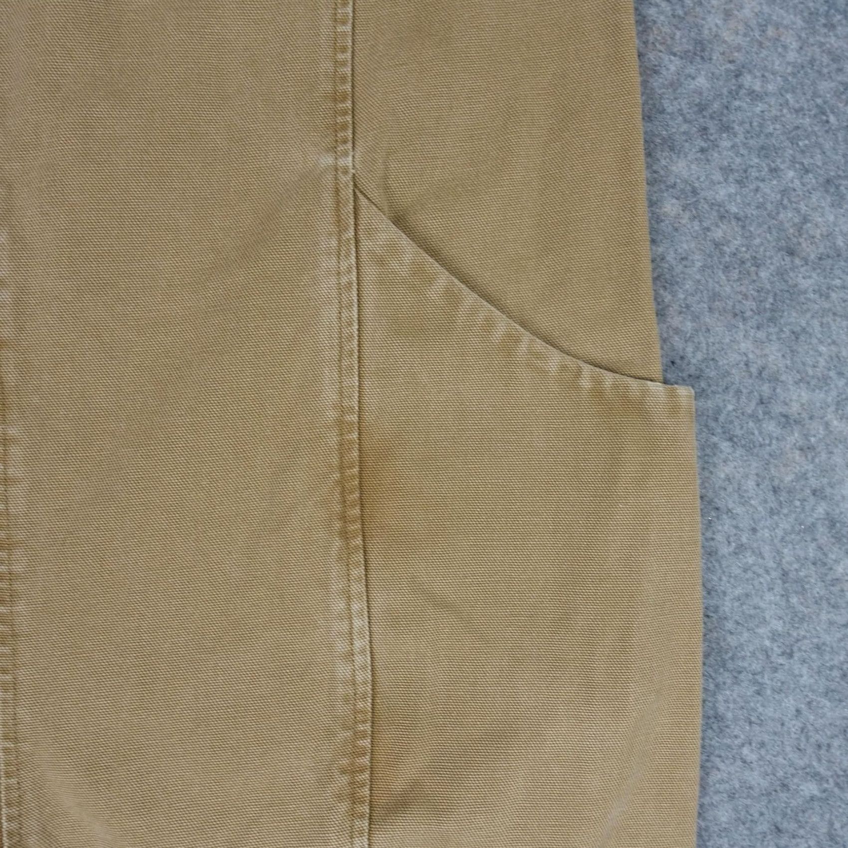 Vintage Elizabeth Suzann Jumpsuit Womens XS Brown Cropped Utility Overalls Pockets Farm Sleeveless Twill 100% Cotton Size 26" / US 2 / IT 38 - 3 Thumbnail