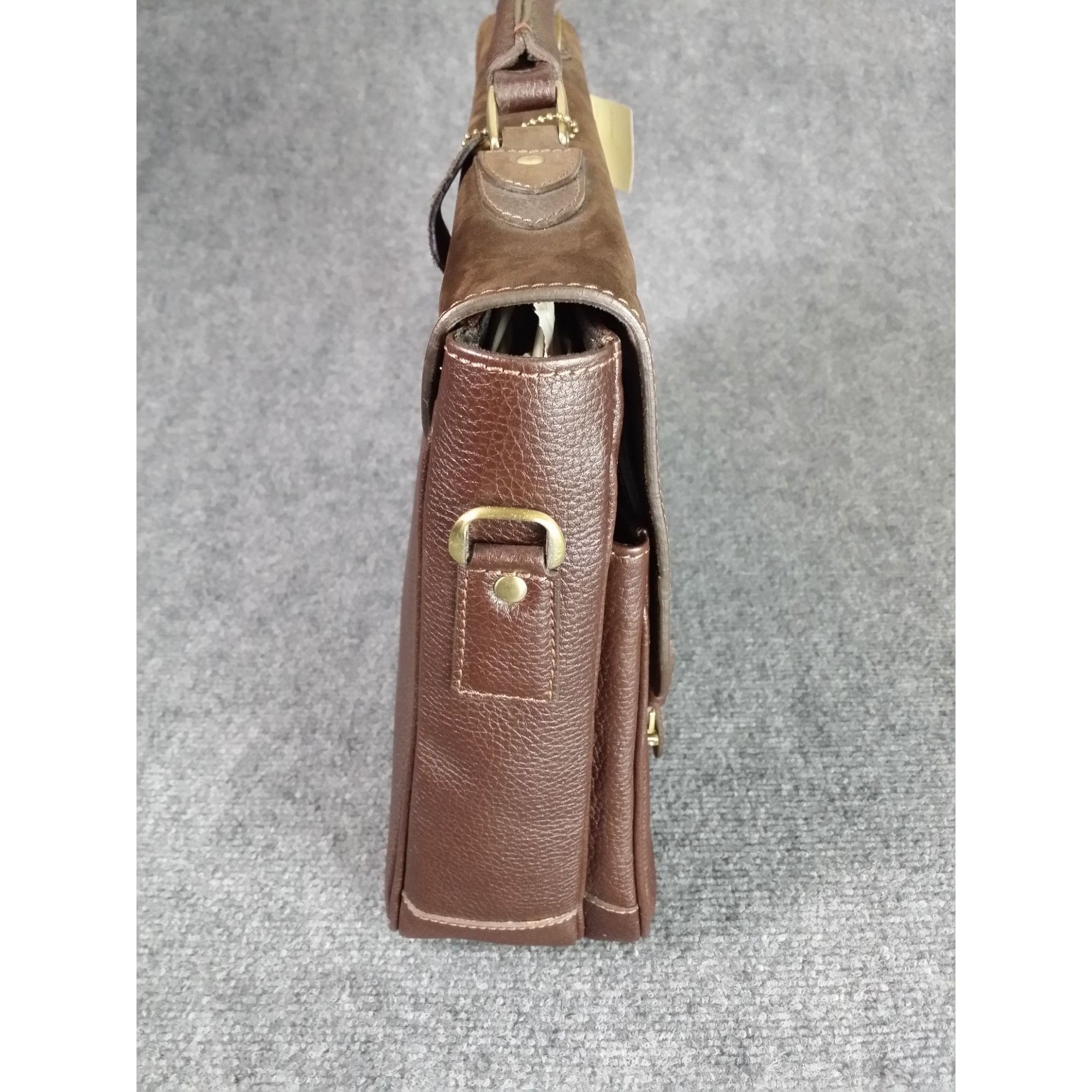 Other Mashad Leather Briefcase Men Brown Adjustable Strap Locks Bu Size ONE SIZE - 6 Thumbnail