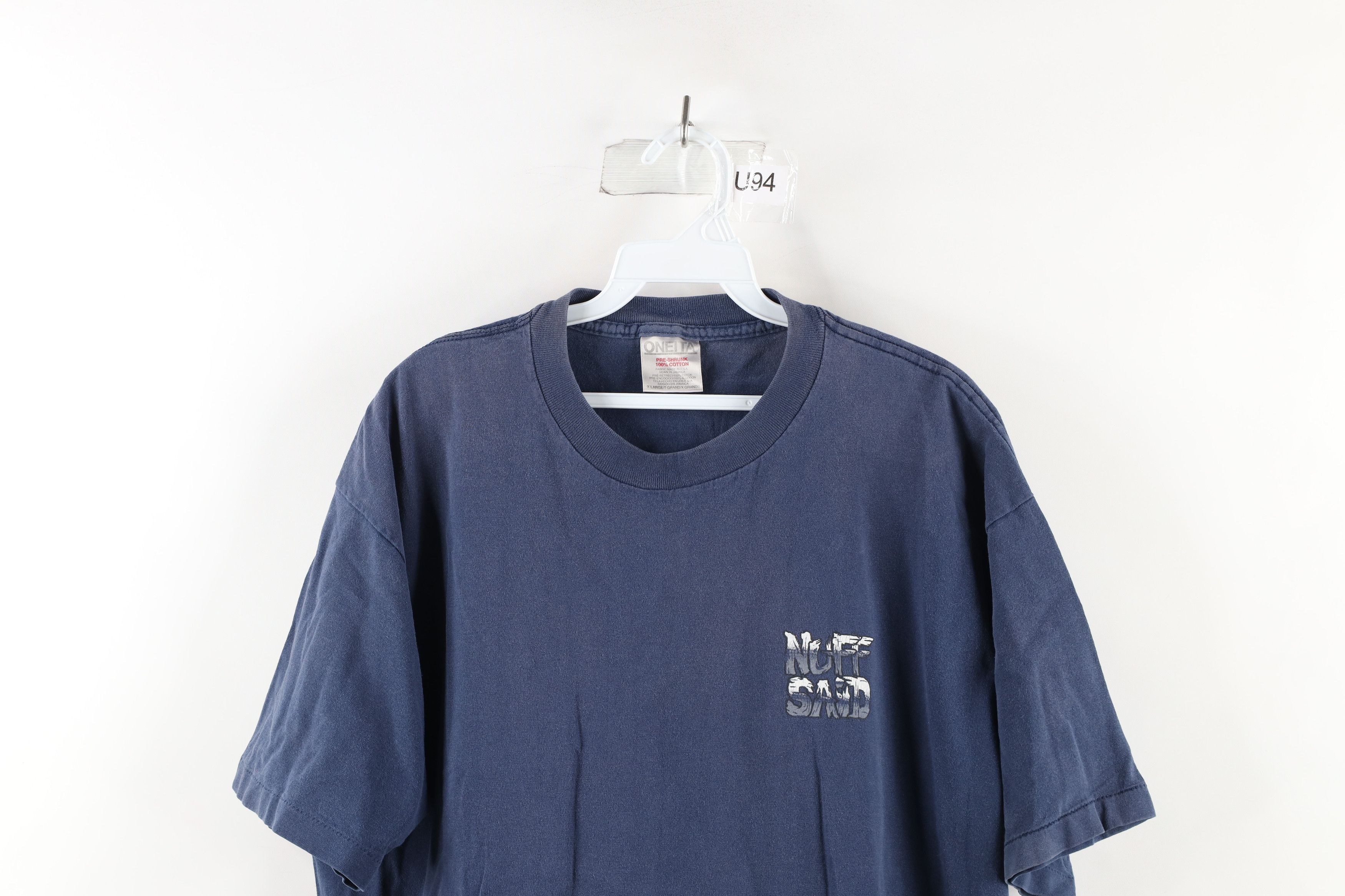 Vintage Vintage 90s Jesus The Name Above Every Name T-Shirt Blue Size US XL / EU 56 / 4 - 2 Thumbnail