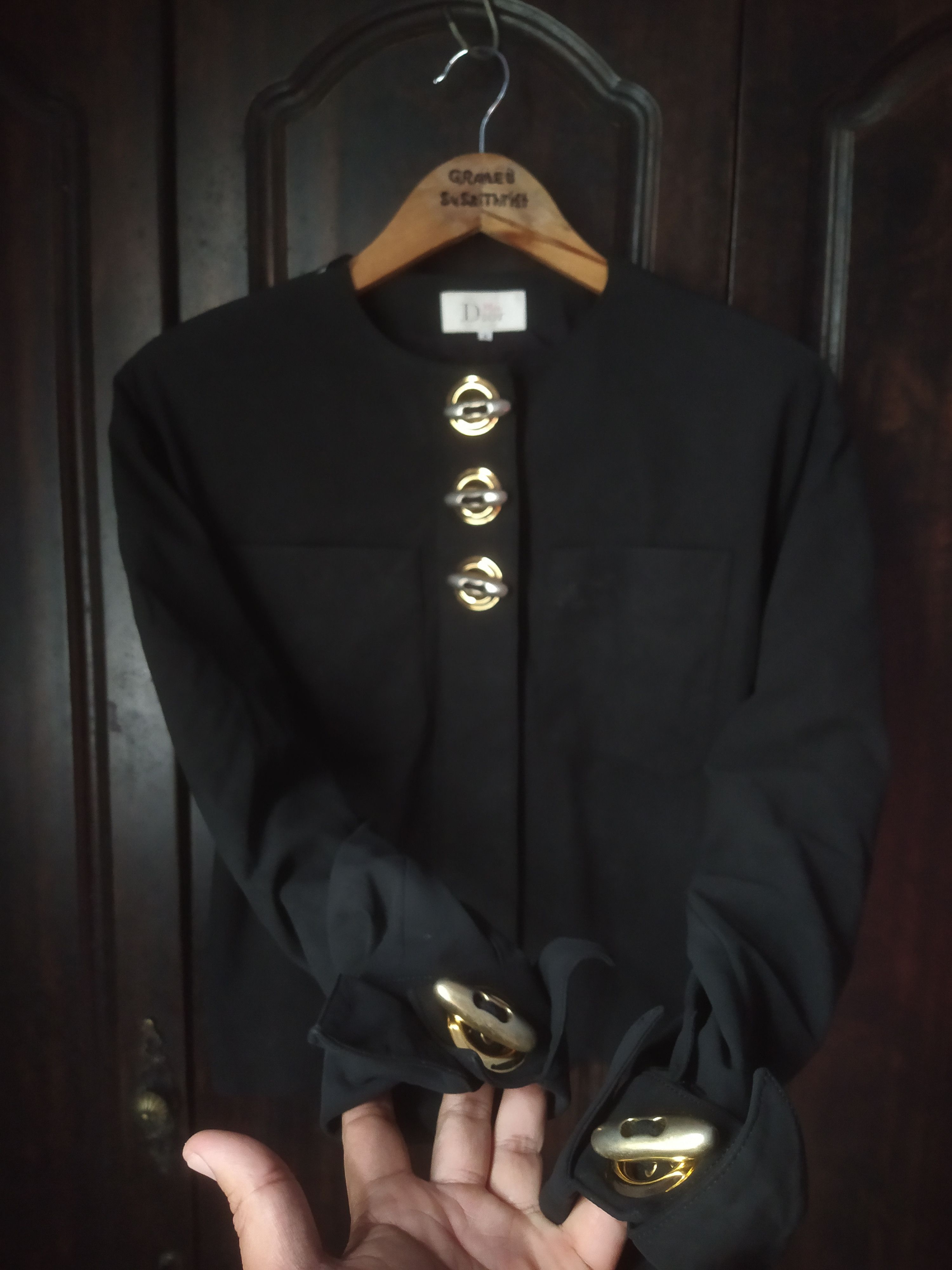 Dior Vintage Miss Dior Cropped Jacket Gold faded Toggle Buttons Size M / US 6-8 / IT 42-44 - 3 Thumbnail