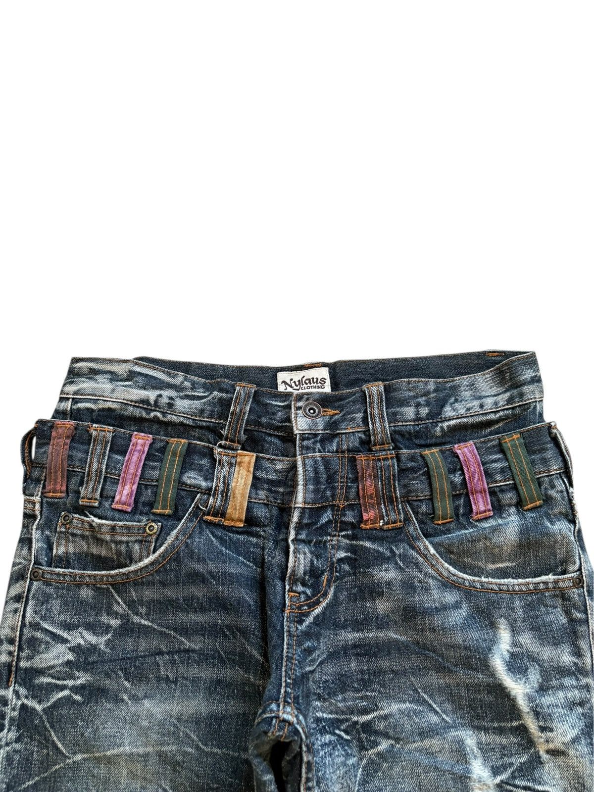 Japanese Brand × PPFM Vintage Japanese Brand Double Waist Bleached Wash Loose Jean Size US 31 - 4 Thumbnail