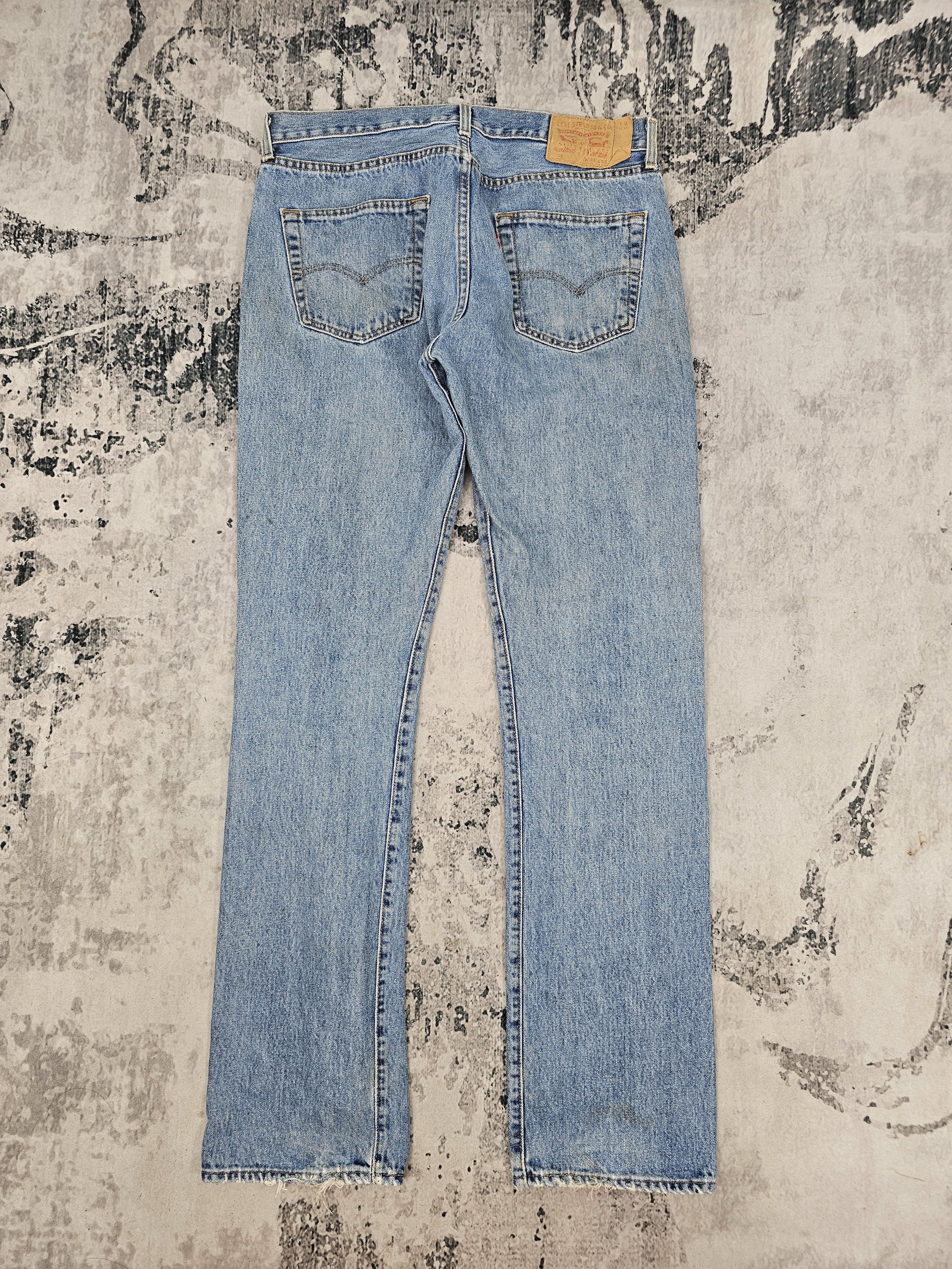 Levi's Vintage Clothing LEVIS 501 Sun Faded Distressed Ripped Size 35X35 Jeans L0436 Size US 35 - 2 Thumbnail