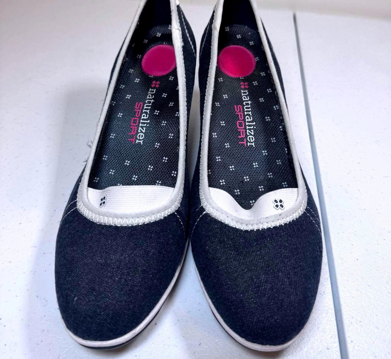 Designer Stylish Denim Wedge Shoes by Naturalizer Sport Size US 10 / IT 40 - 1 Thumbnail