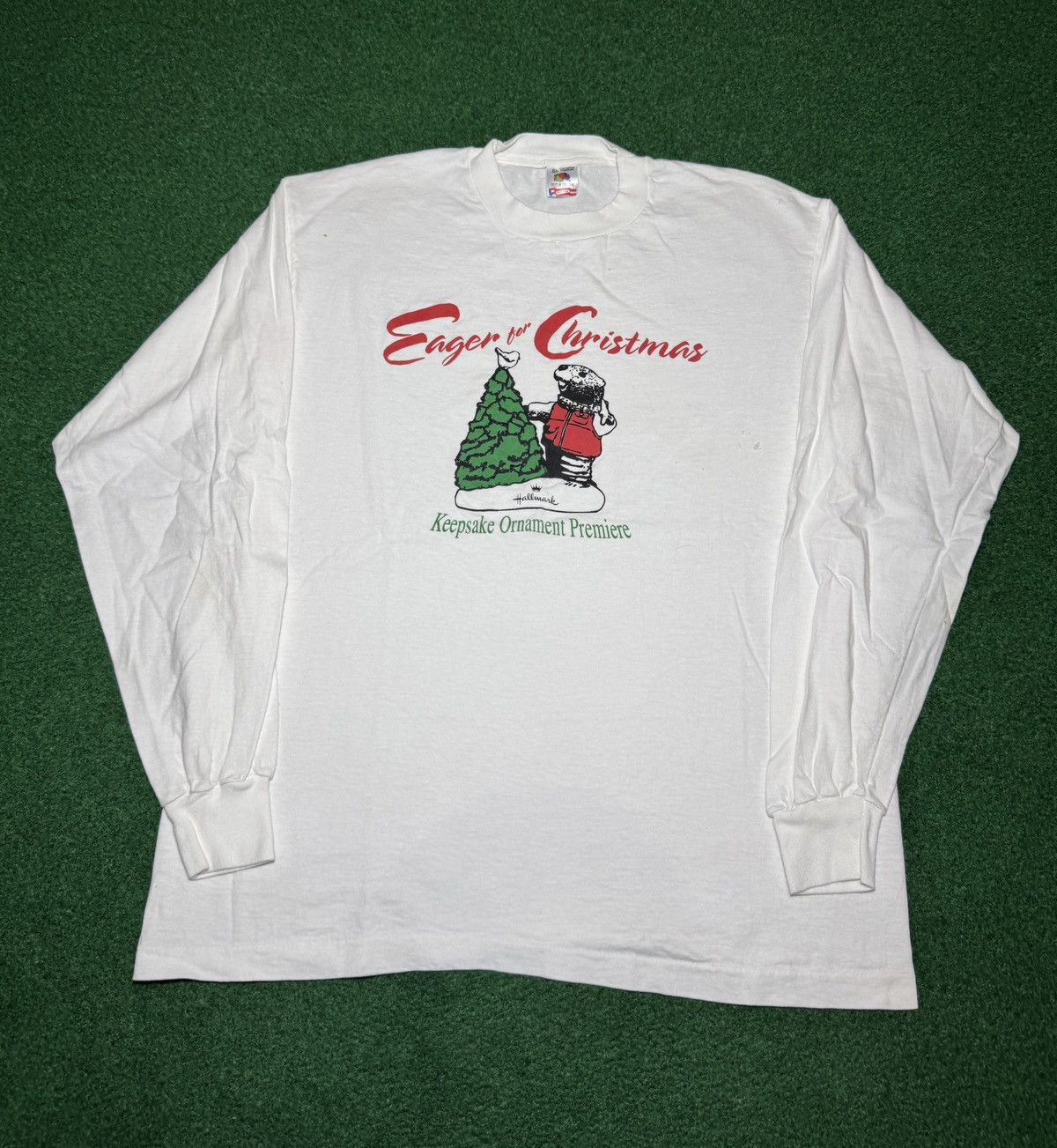 Vintage 90s Eager For Christmas Hallmark Movie Long Sleeve T Shirt Size US XL / EU 56 / 4 - 1 Thumbnail