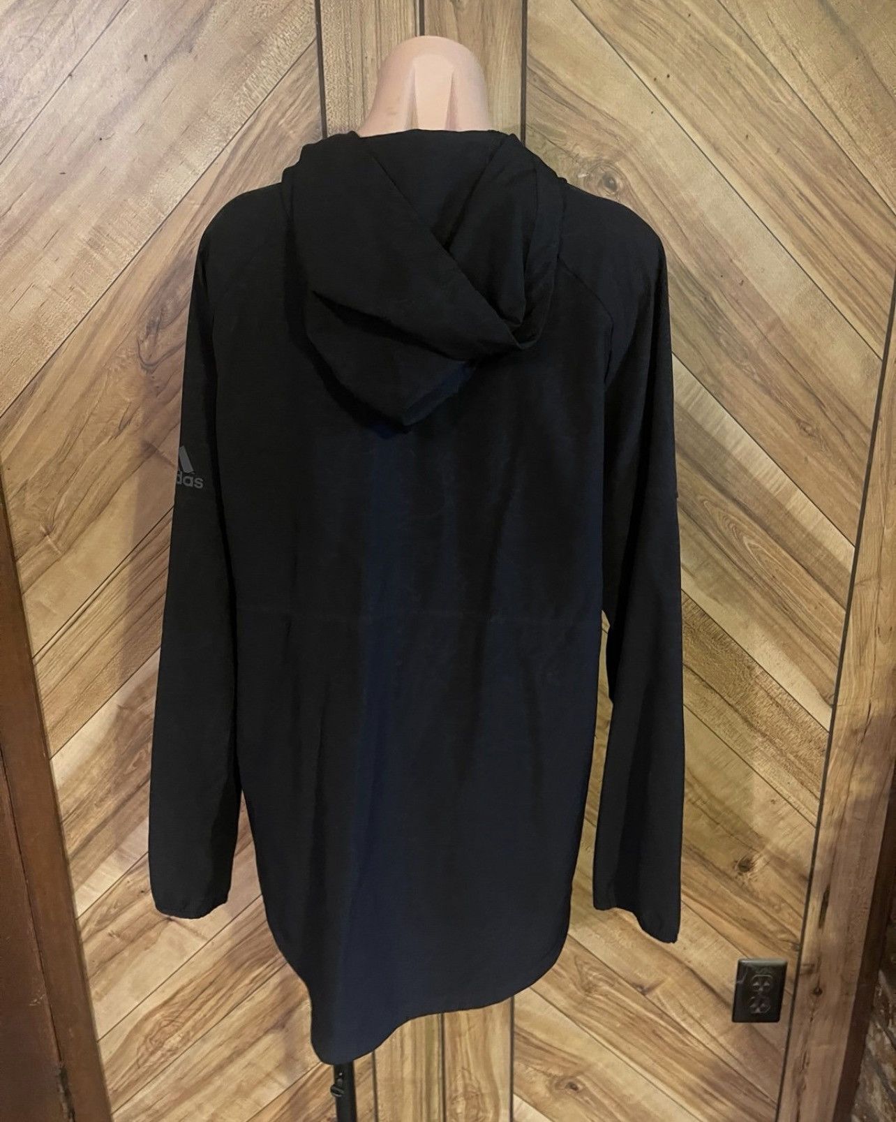 Adidas Adidas Men’s XL Black And Gray Full Zip Hooded Windbreaker Size US XL / EU 56 / 4 - 6 Thumbnail
